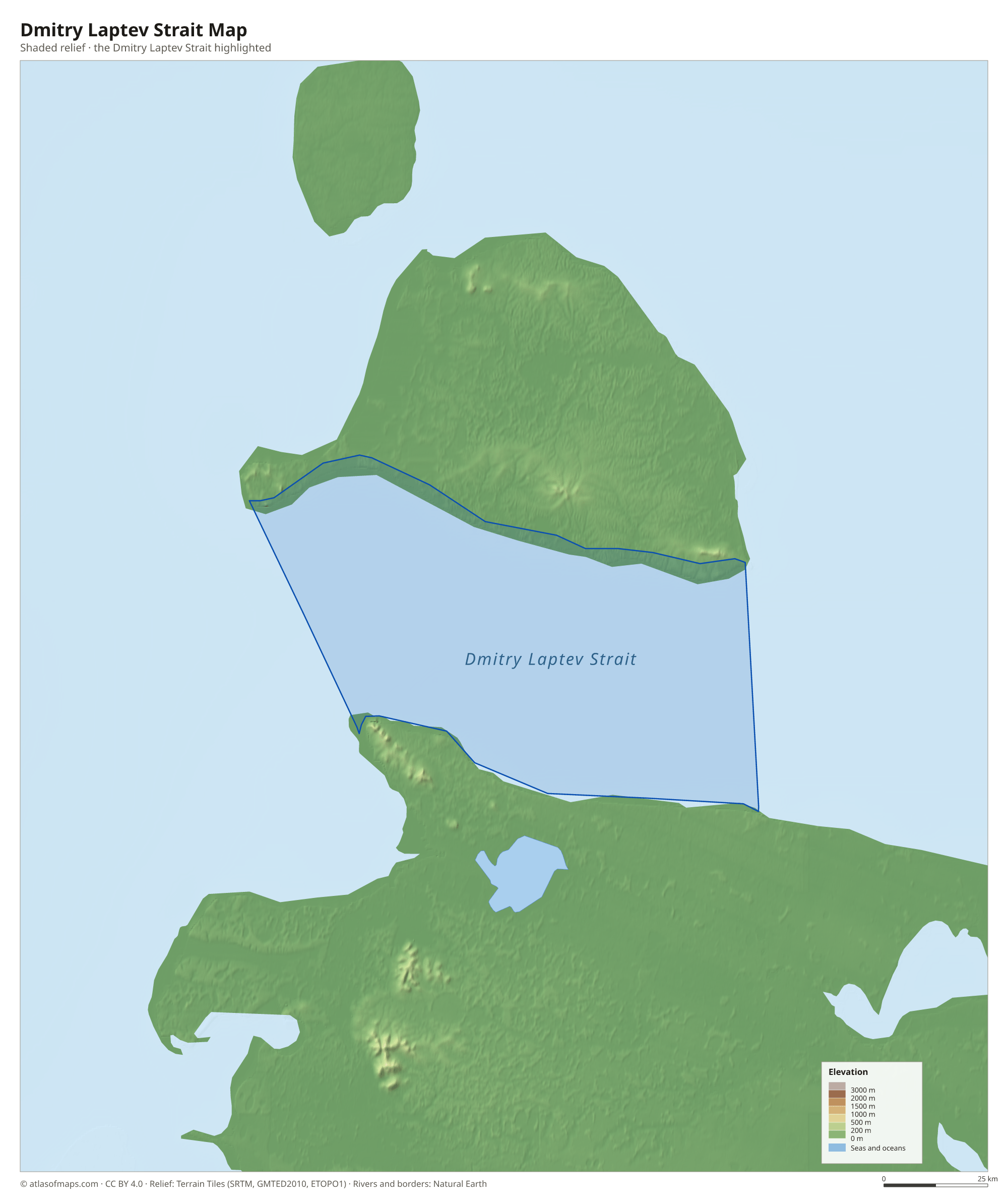 Dmitry Laptev Strait Map