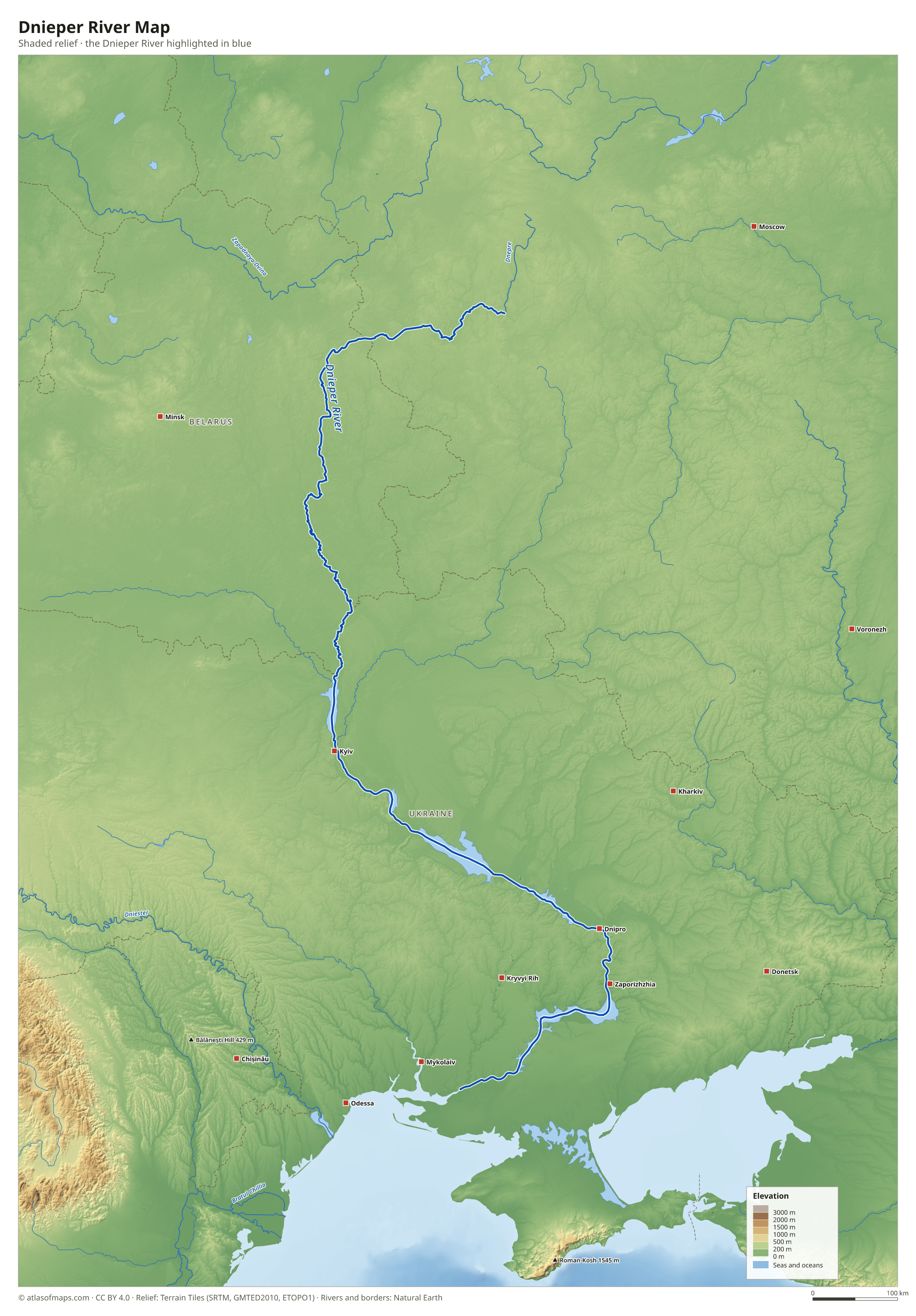 Dnieper River Map