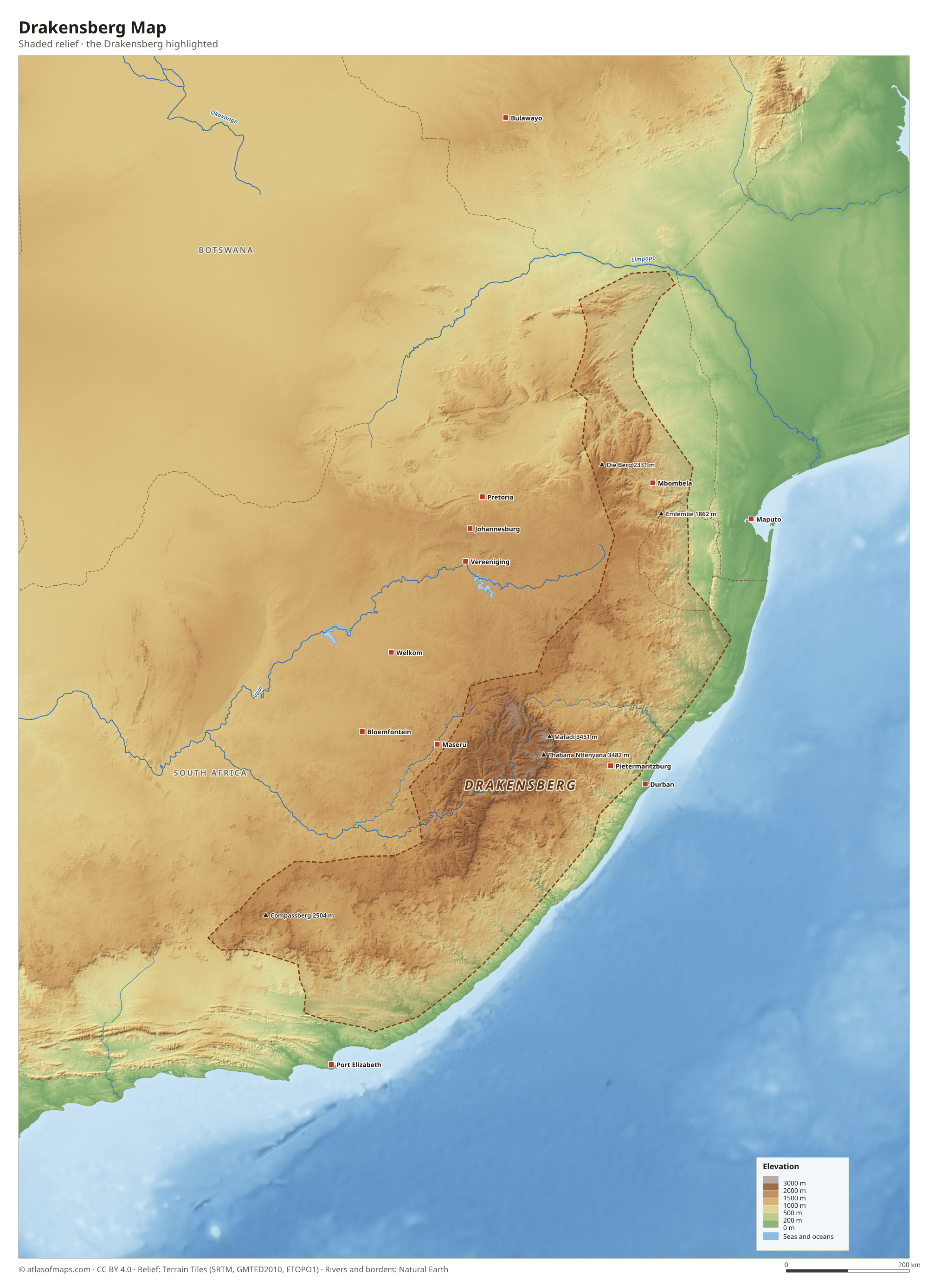 Drakensberg Map