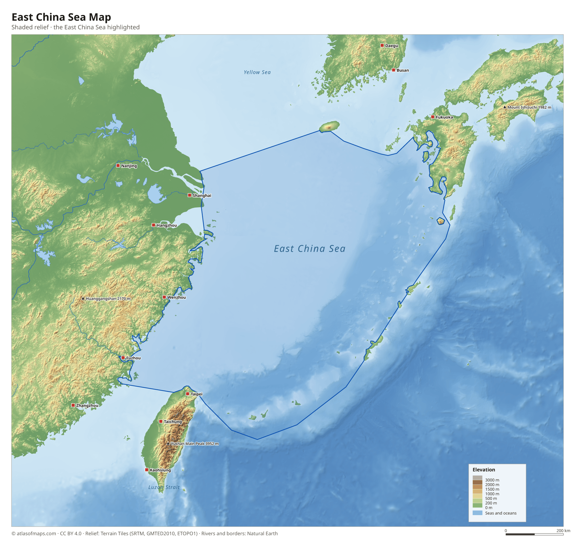 East China Sea Map