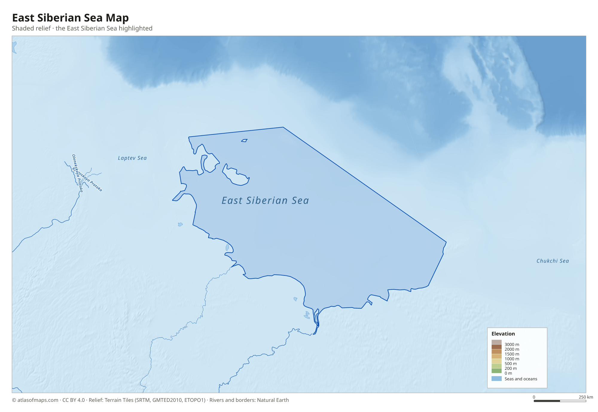 East Siberian Sea Map