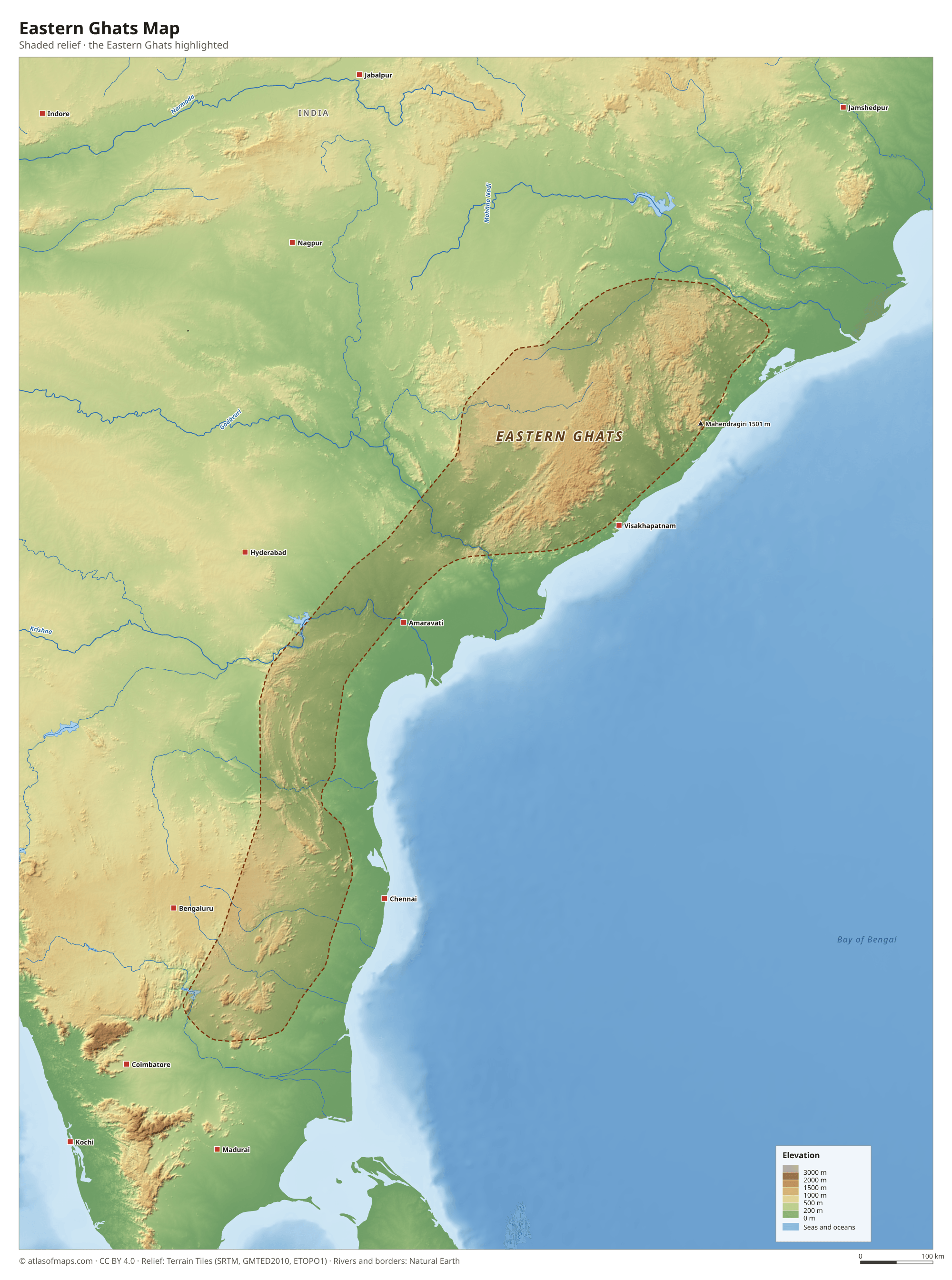 Eastern Ghats Map