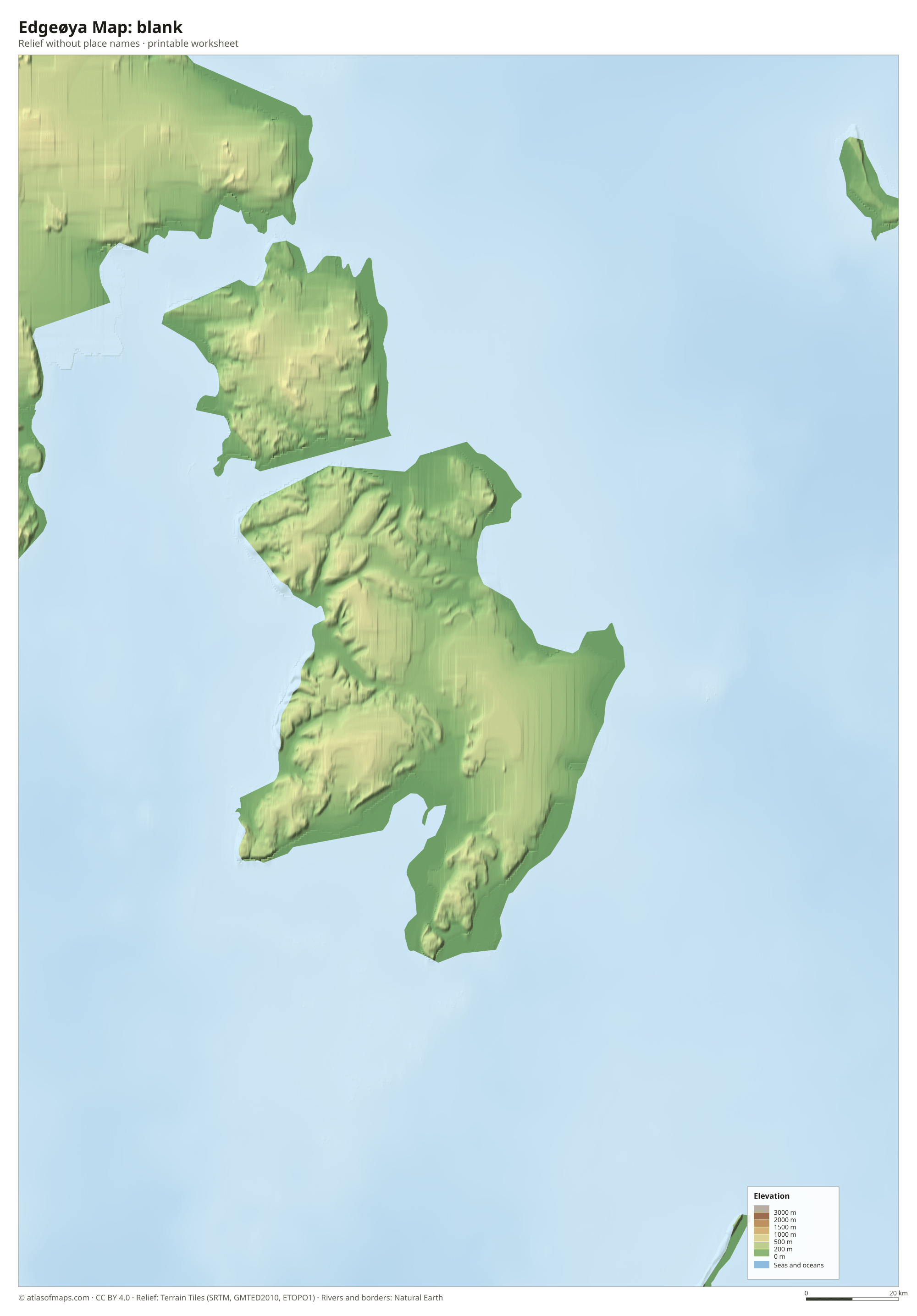 Edgeøya Map without names
