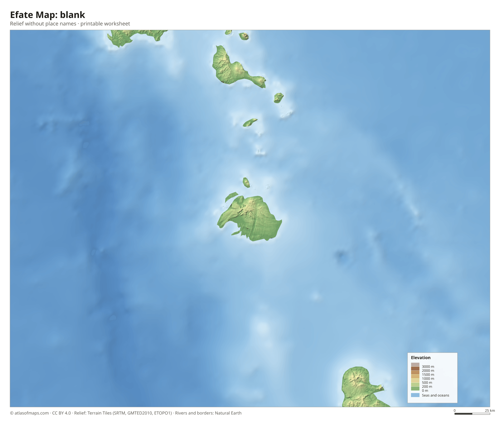 Efate Map without names