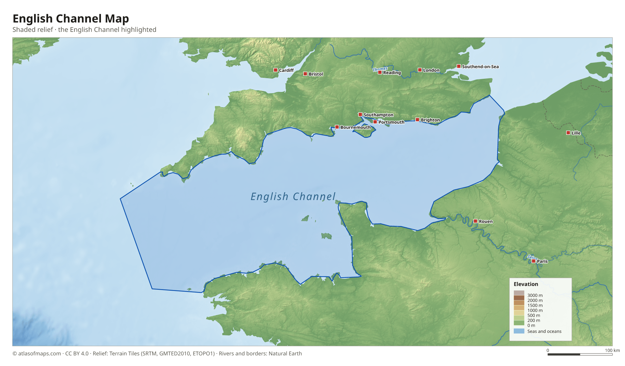 English Channel Map