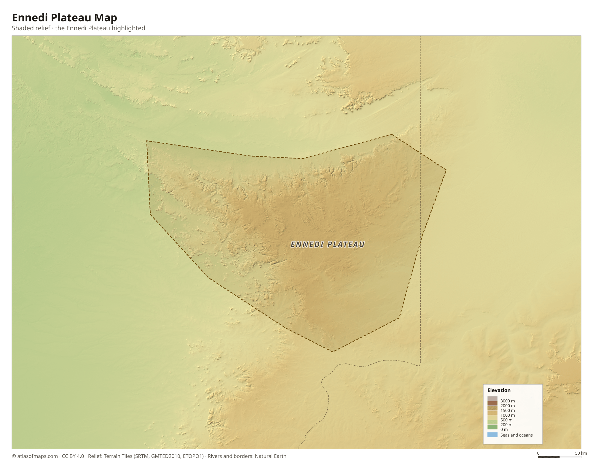 Ennedi Plateau Map