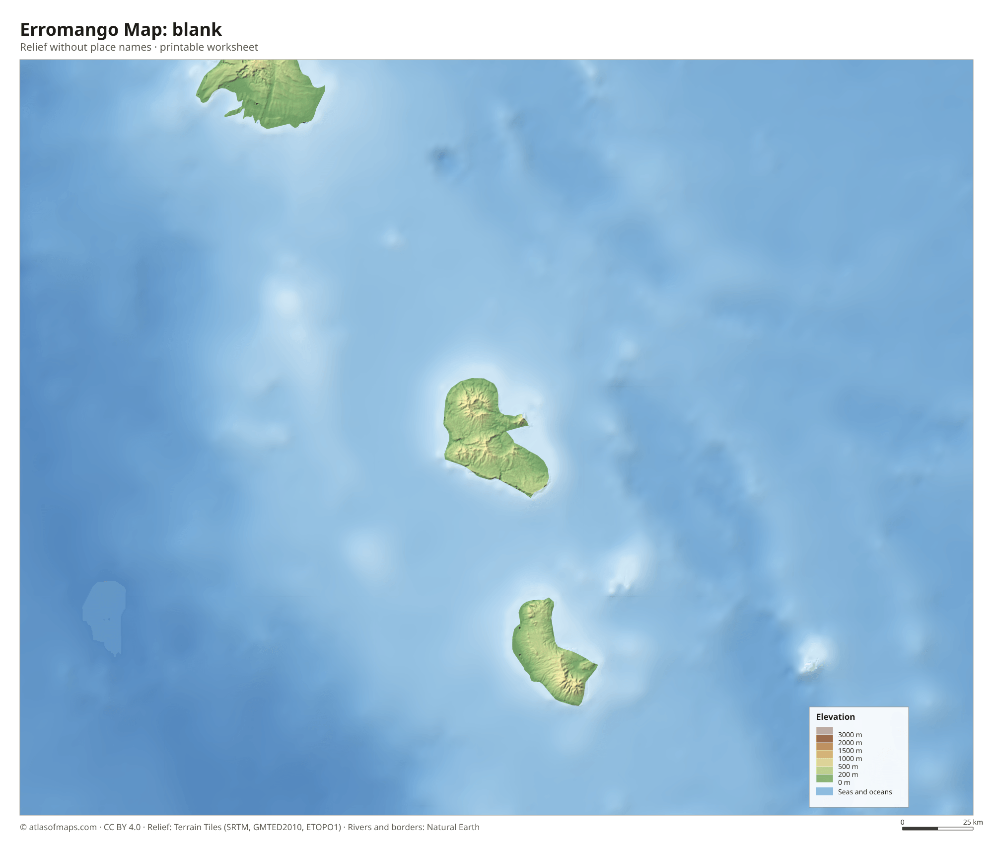 Erromango Map without names