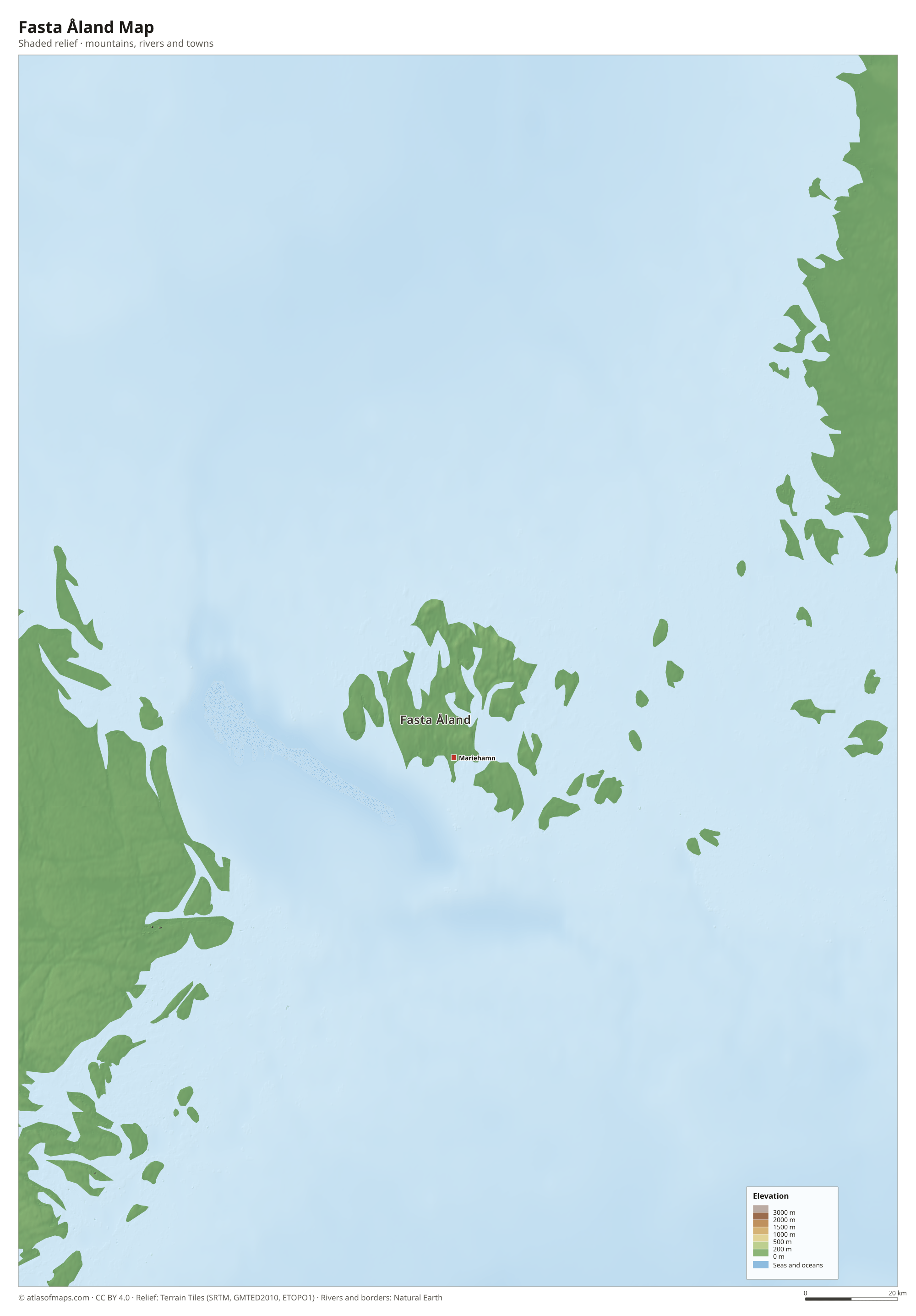 Fasta Åland Map