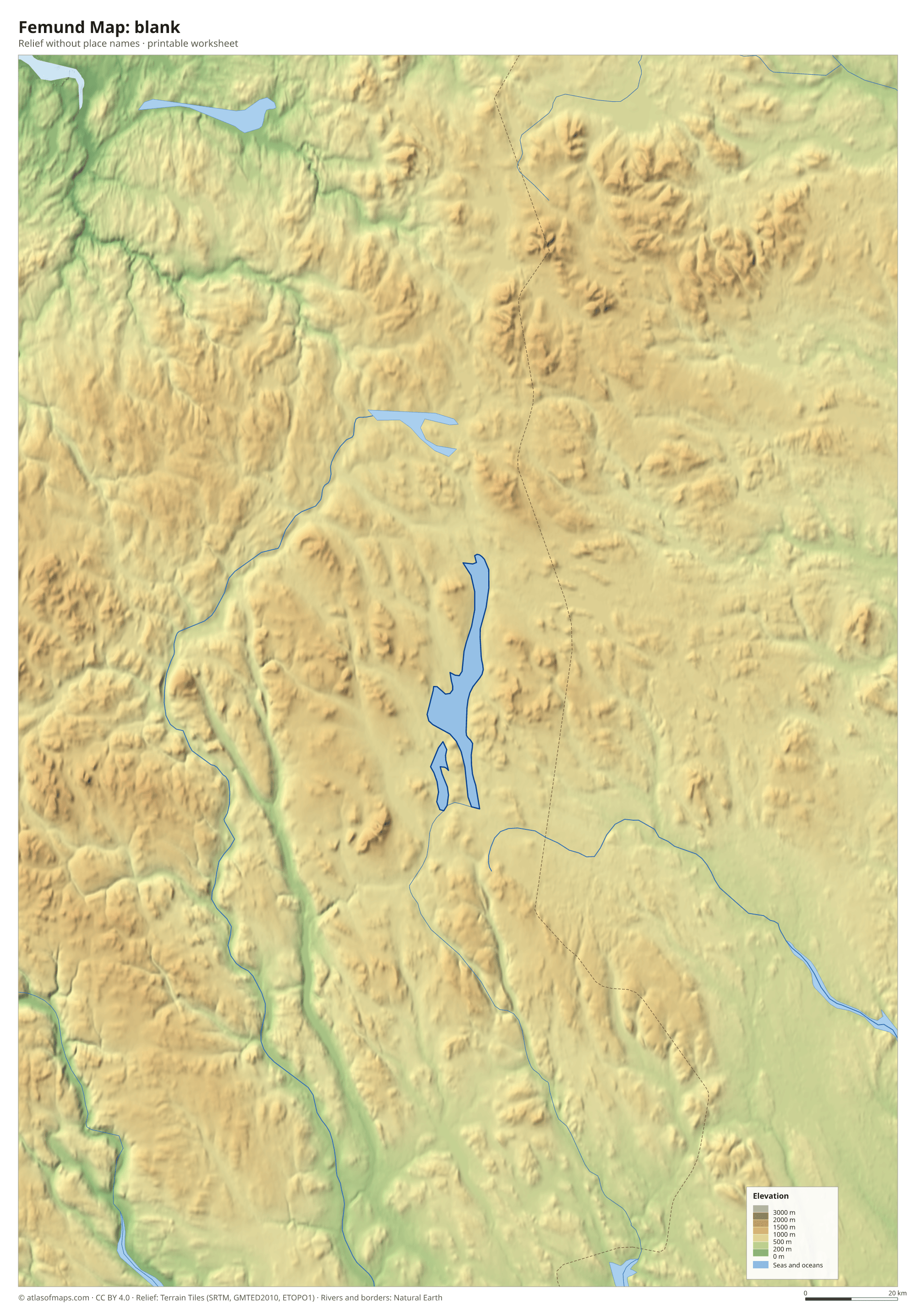 Femund Map without names