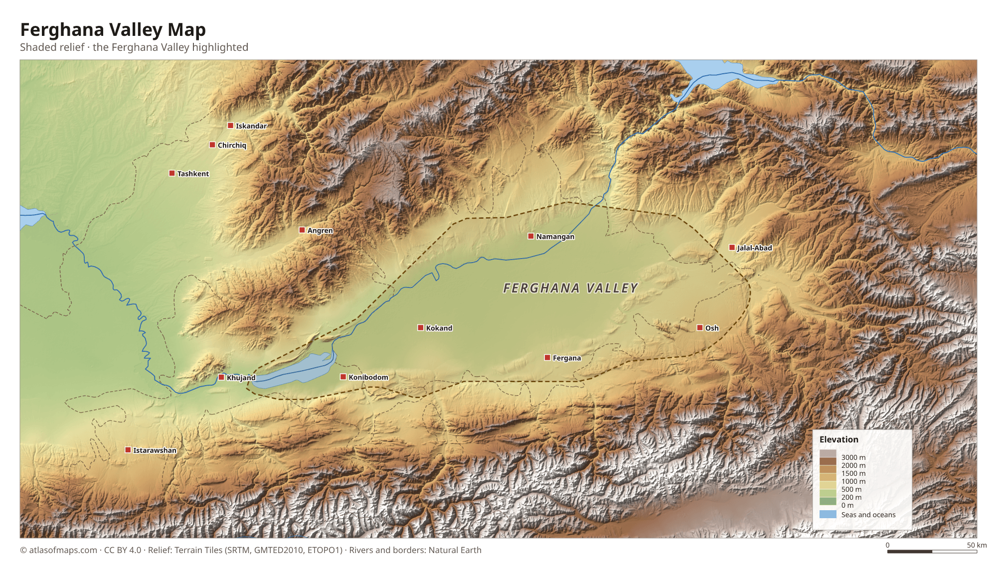 Ferghana Valley Map