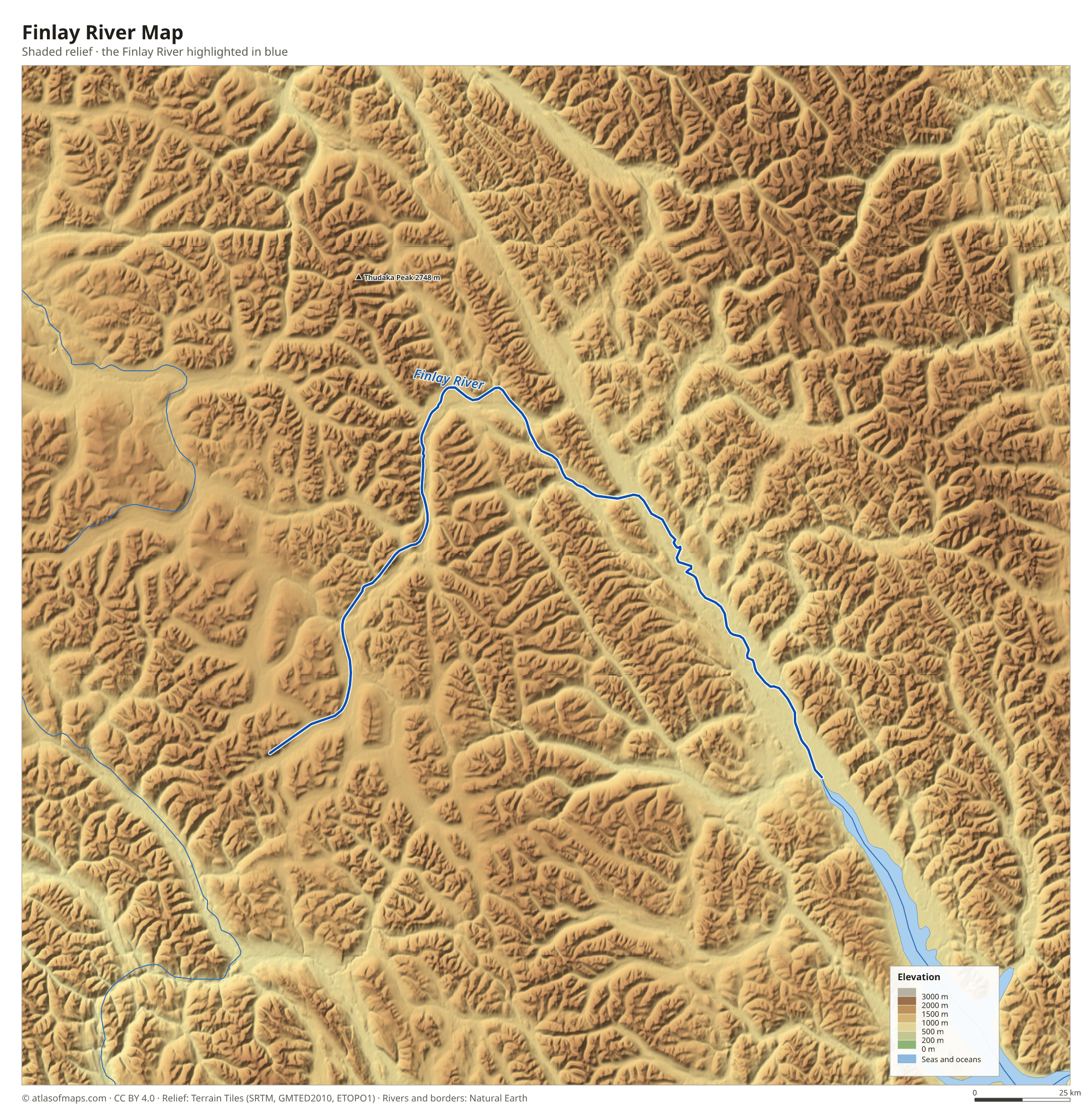 Finlay River Map