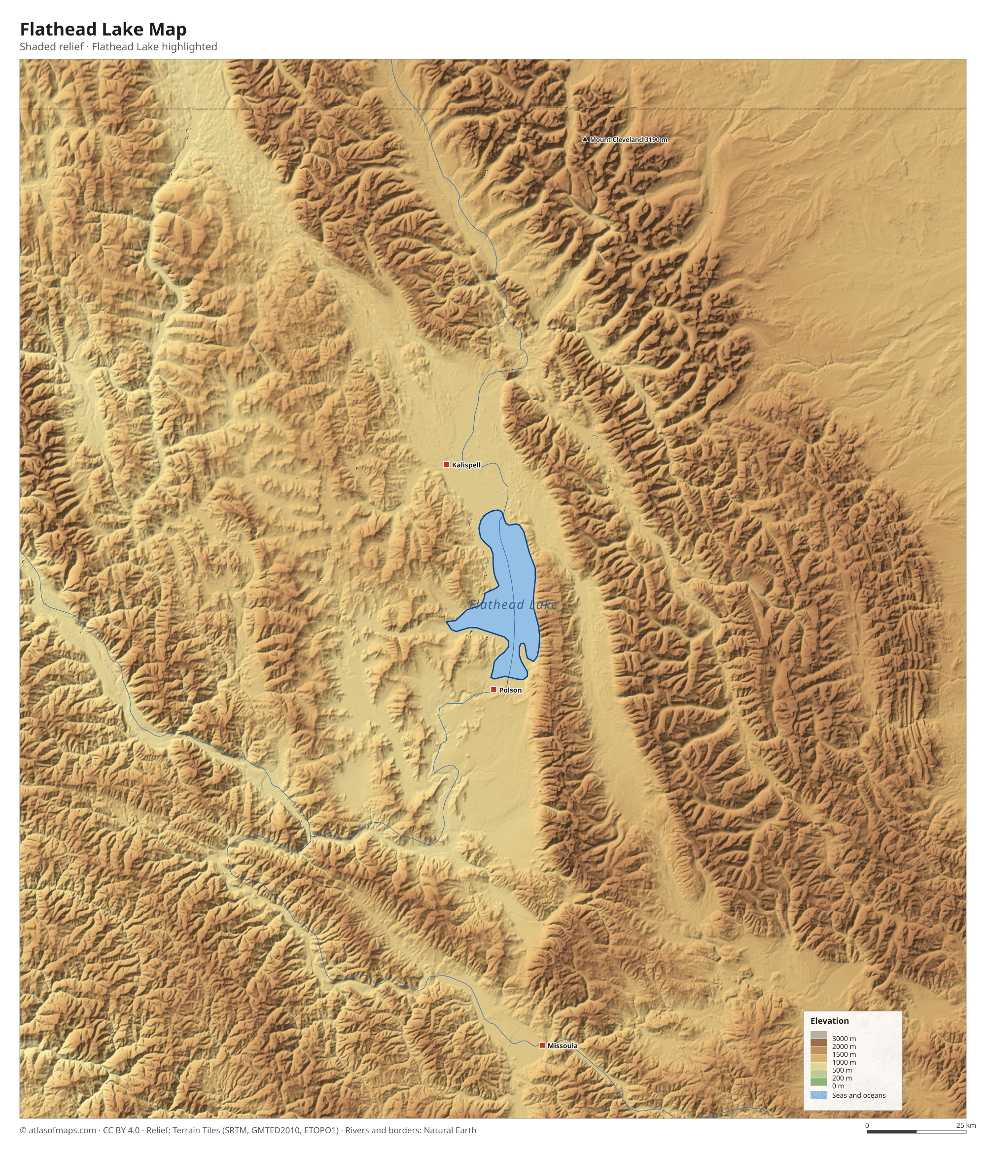 Flathead Lake Map
