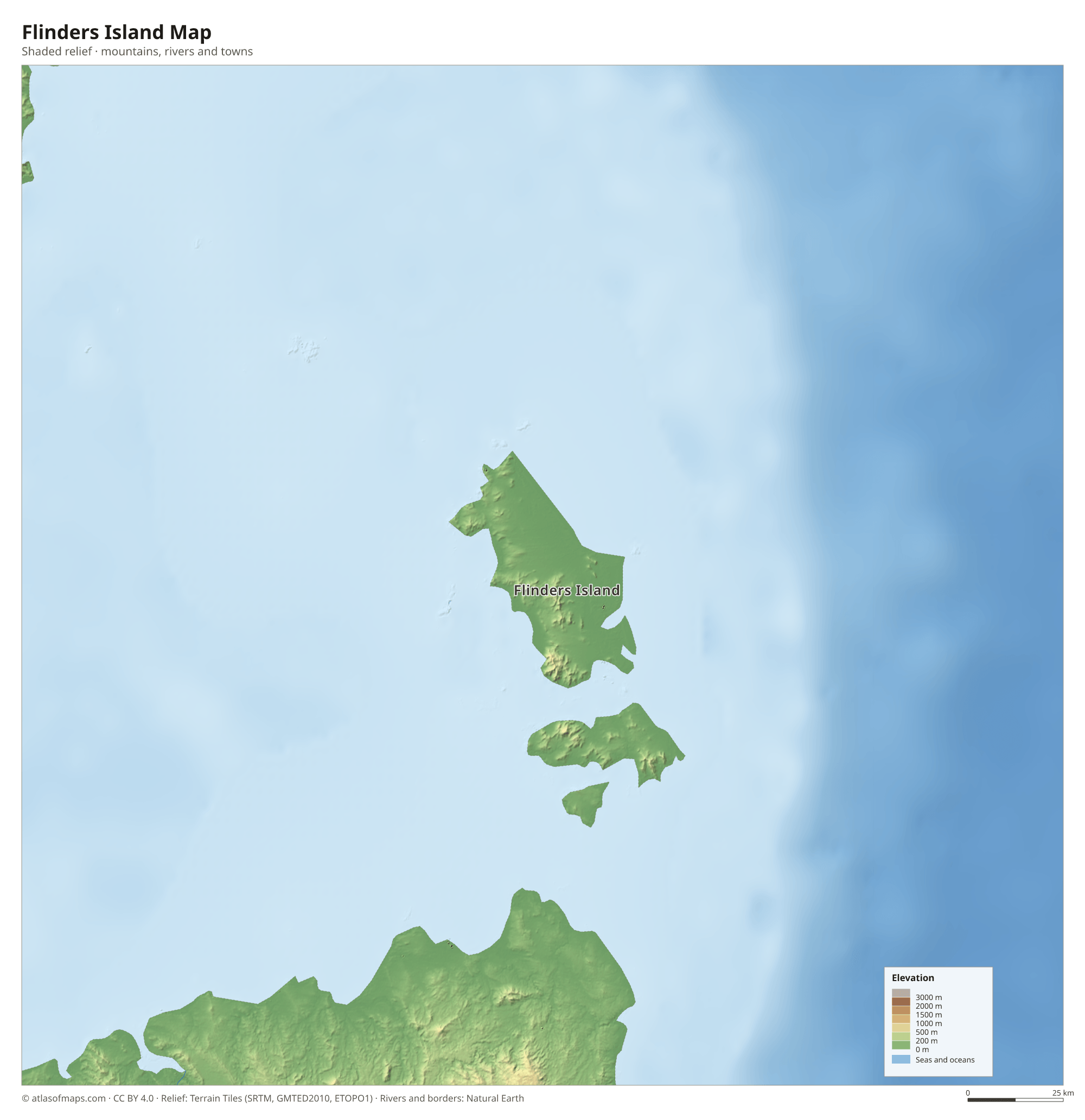 Flinders Island Map