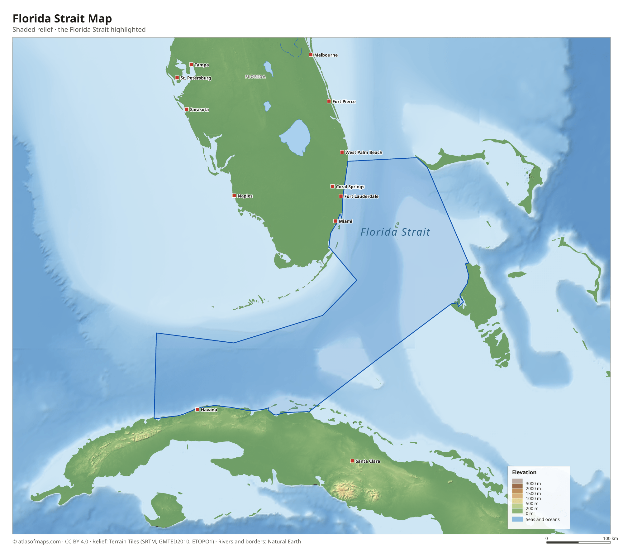 Florida Strait Map