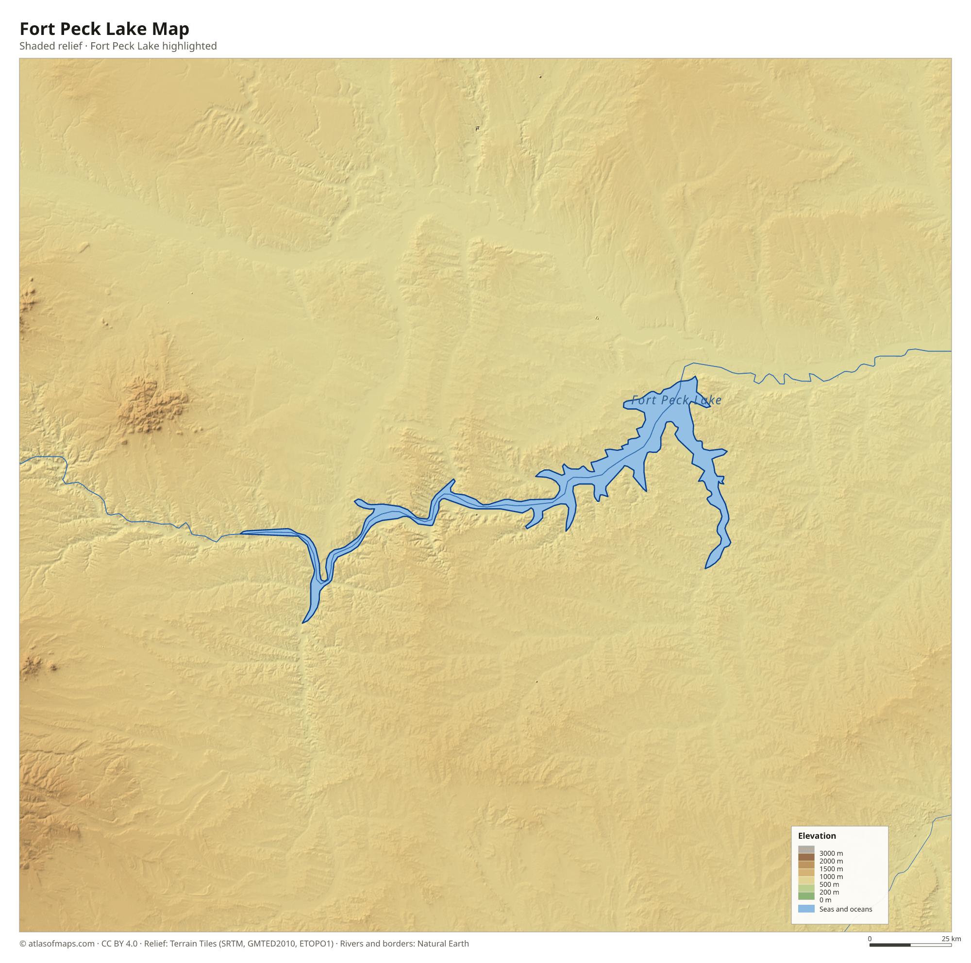 Fort Peck Lake Map