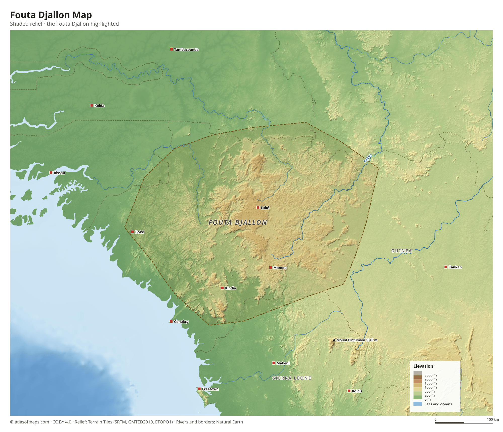 Fouta Djallon Map