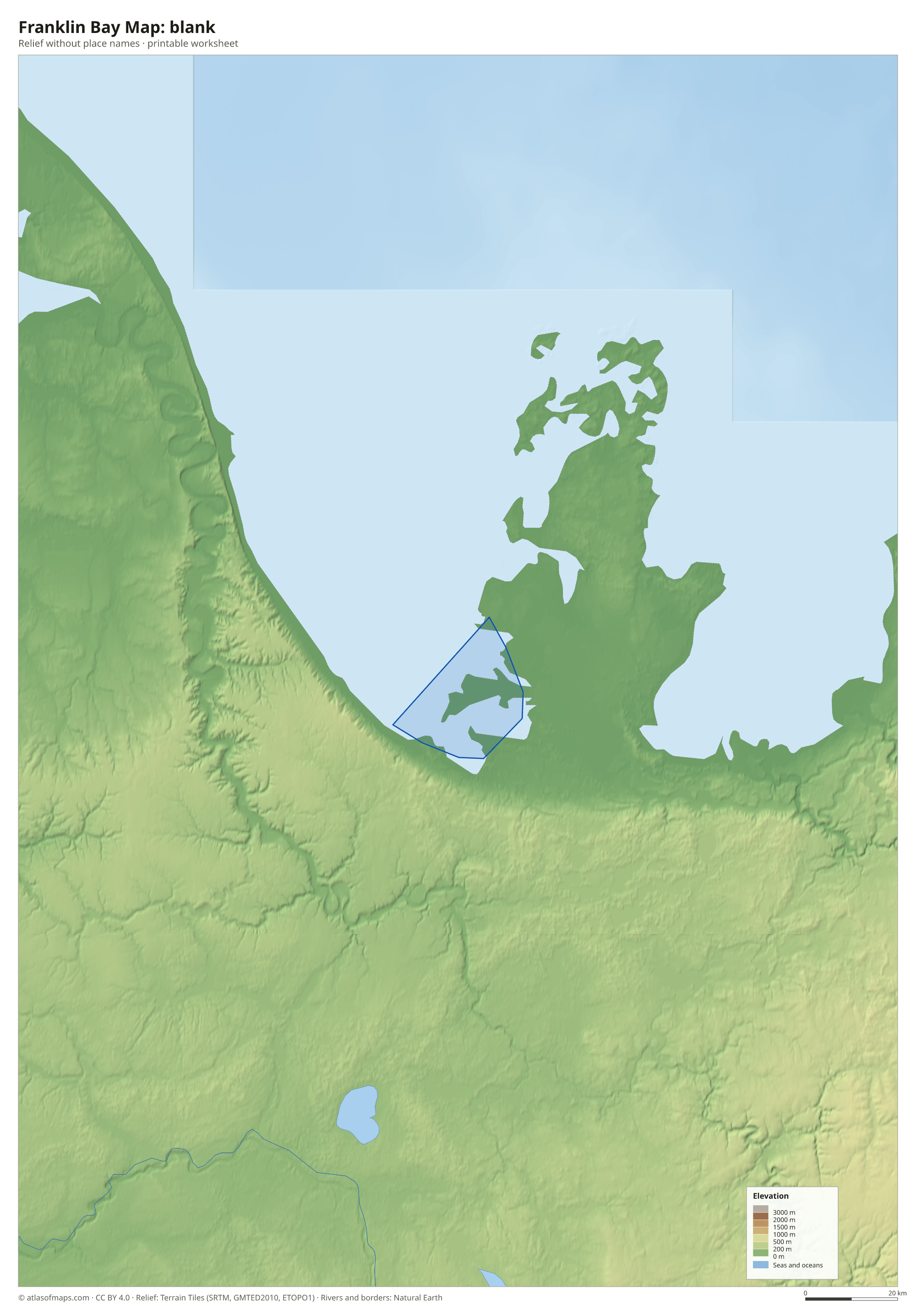 Franklin Bay Map without names