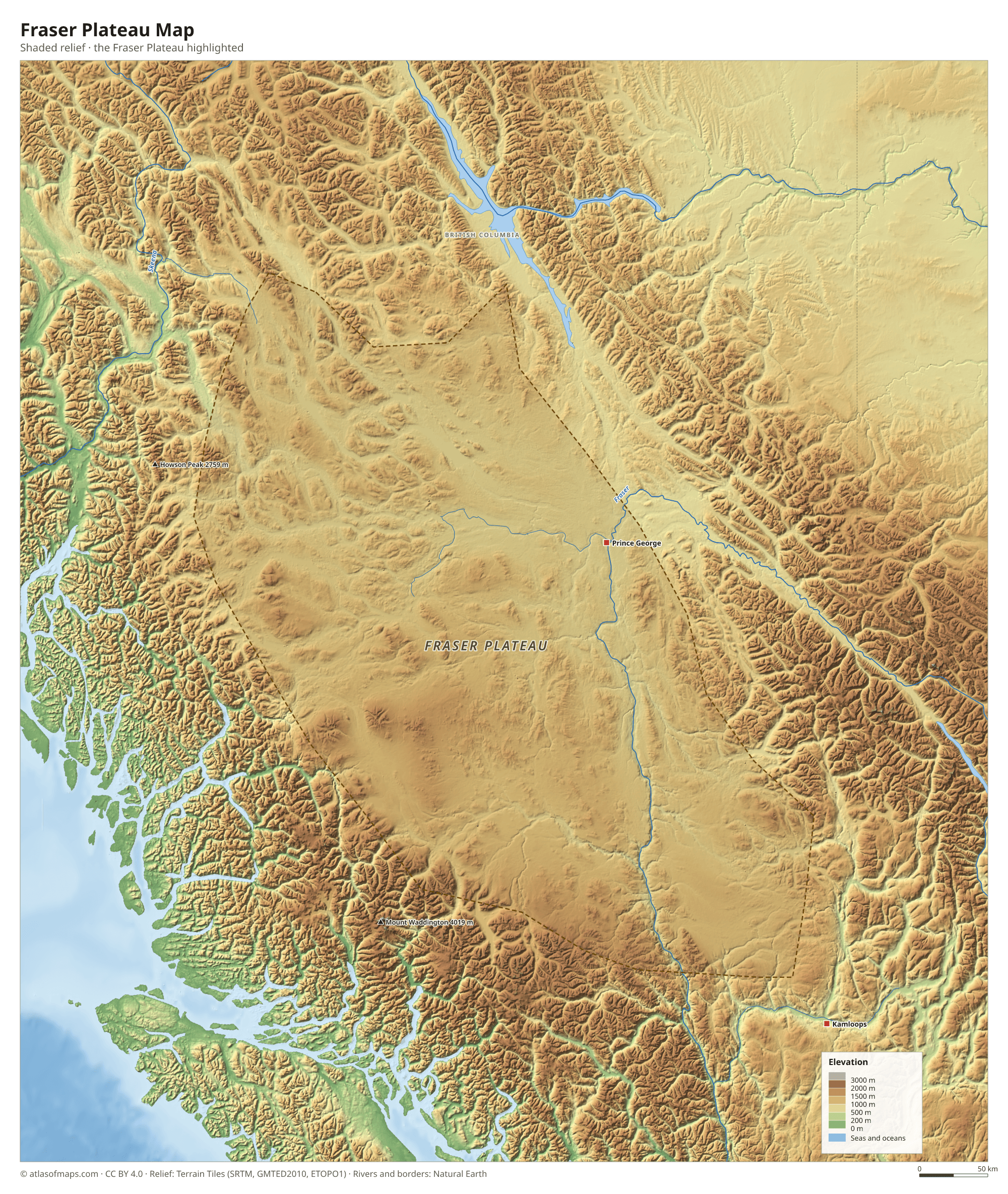 Fraser Plateau Map