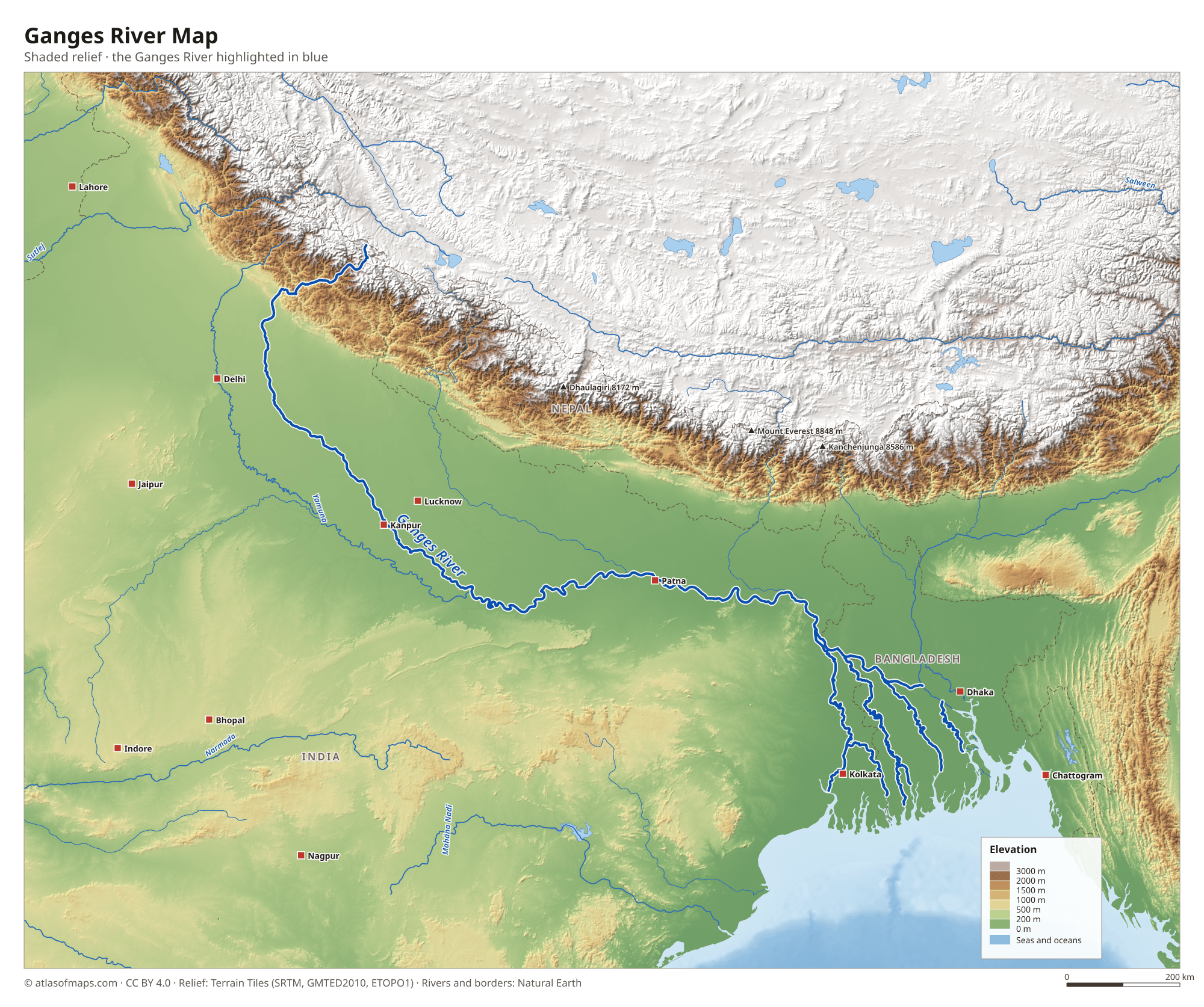 Ganges River Map