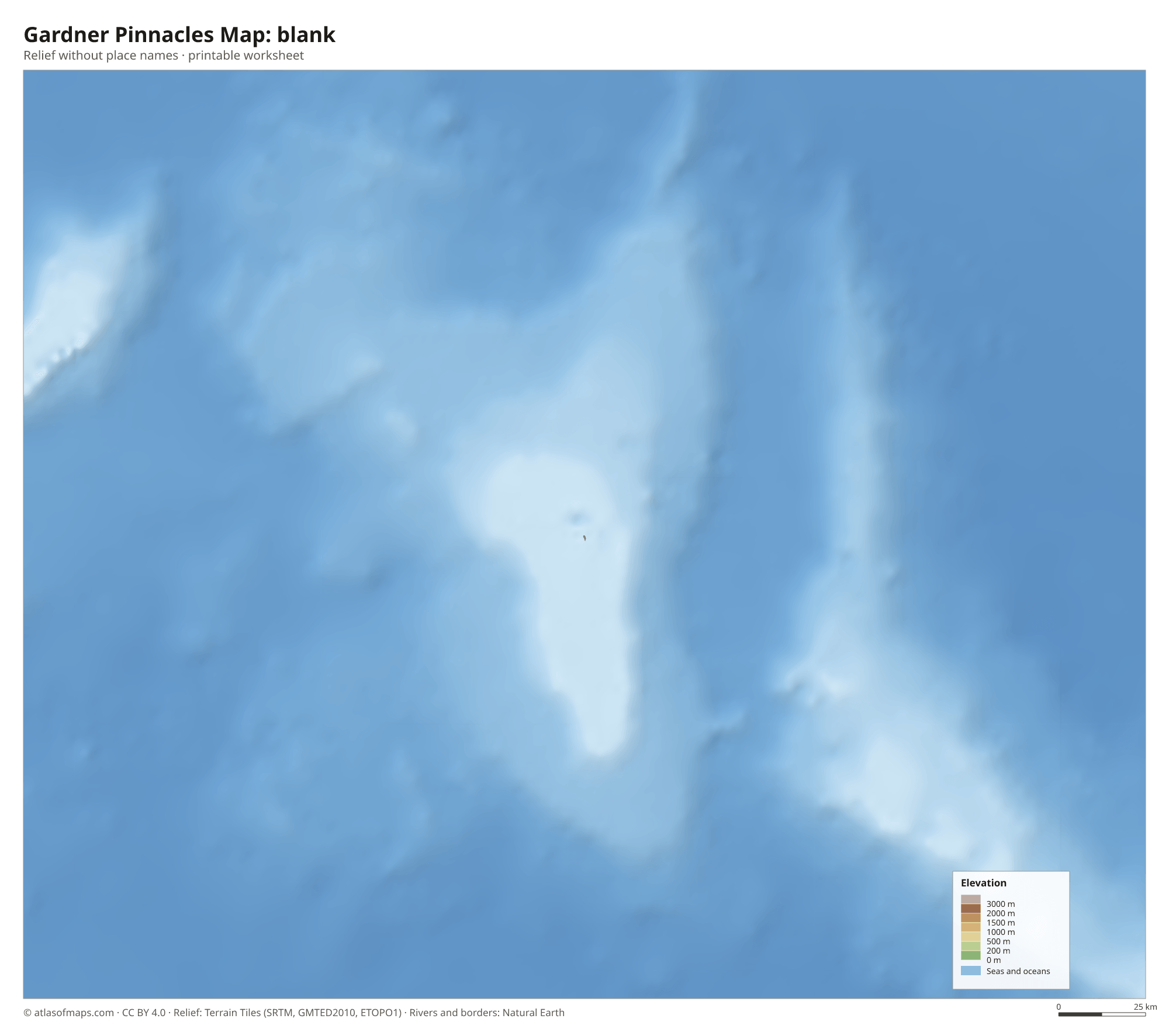 Gardner Pinnacles Map without names