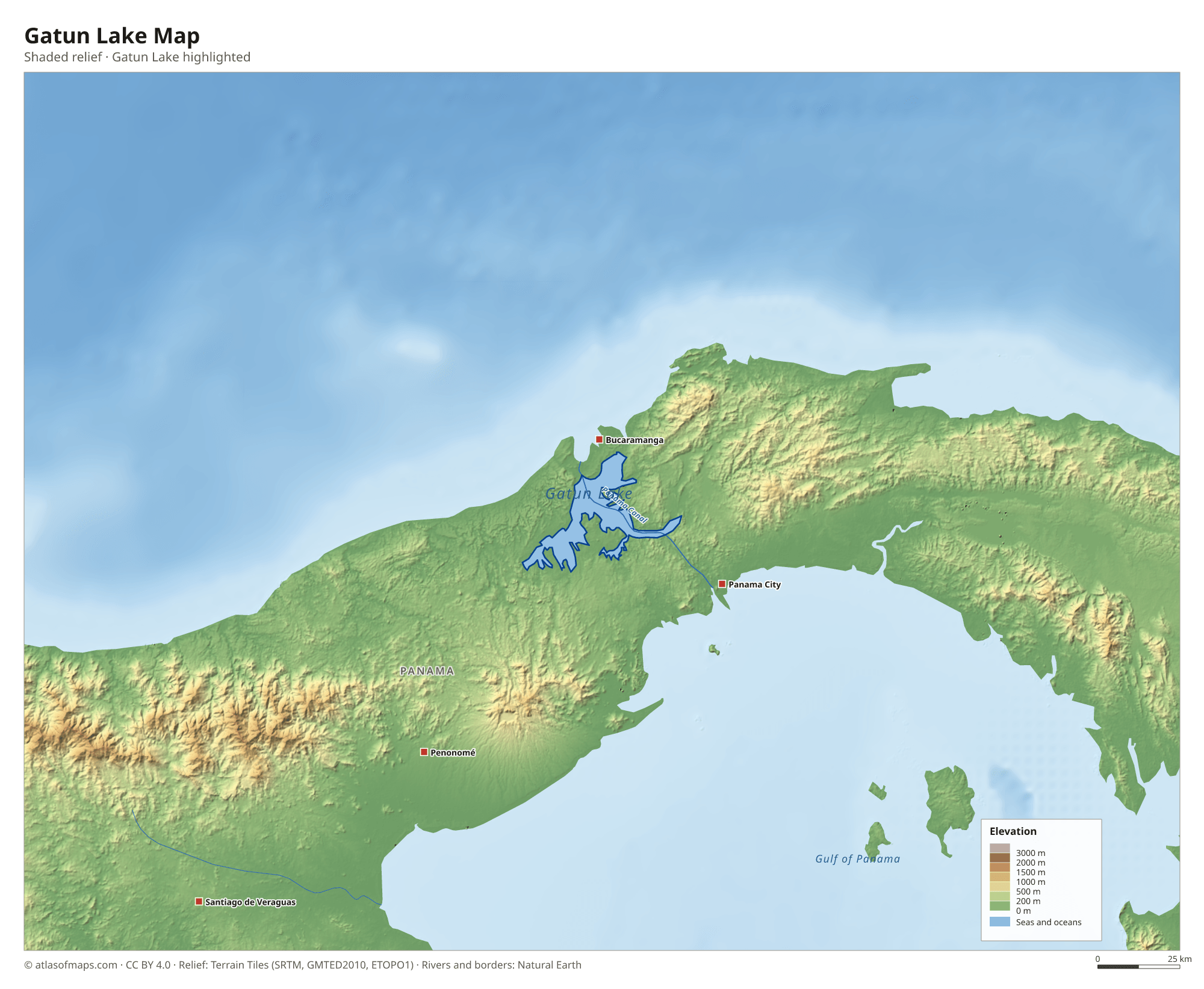 Gatun Lake Map