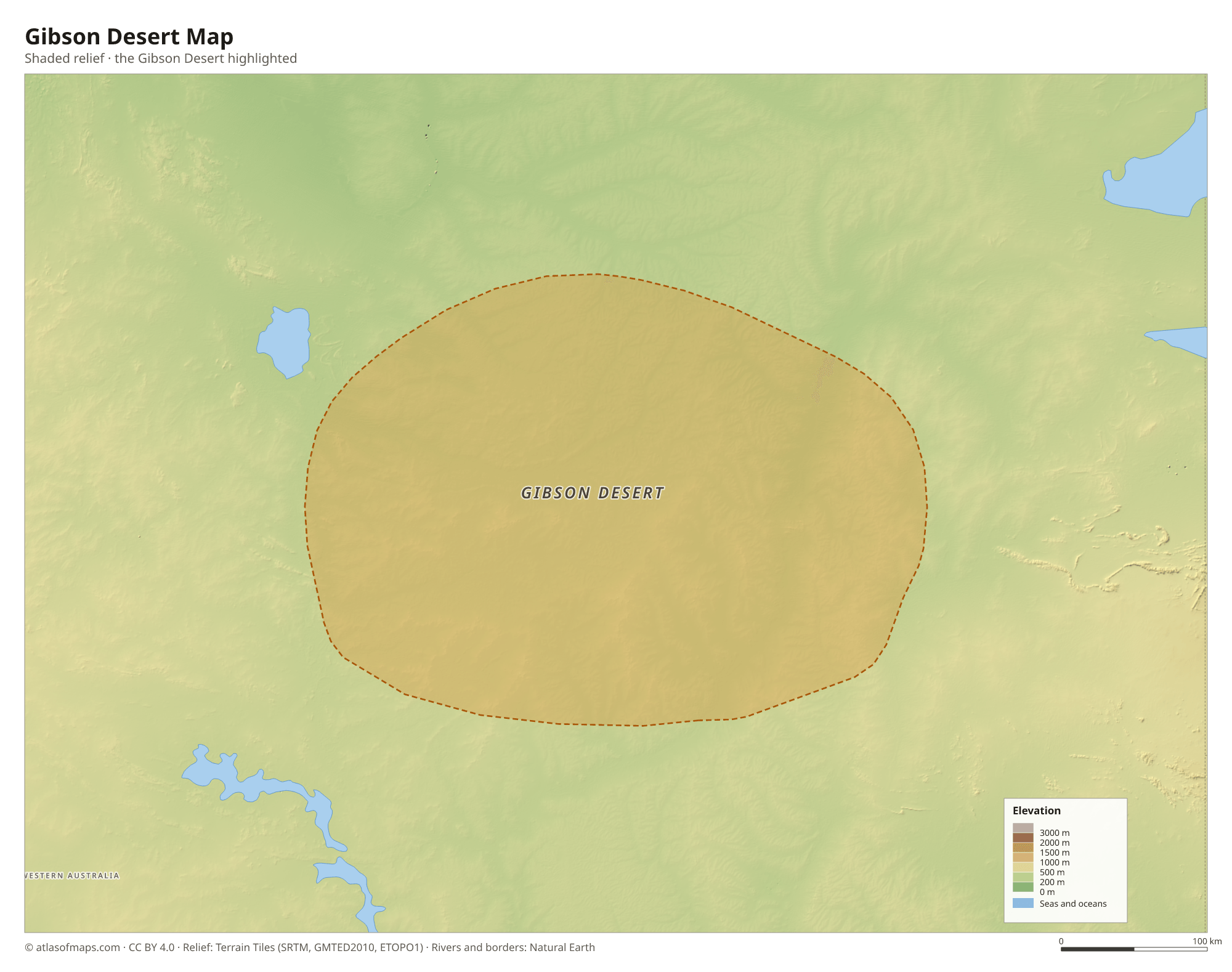 Gibson Desert Map