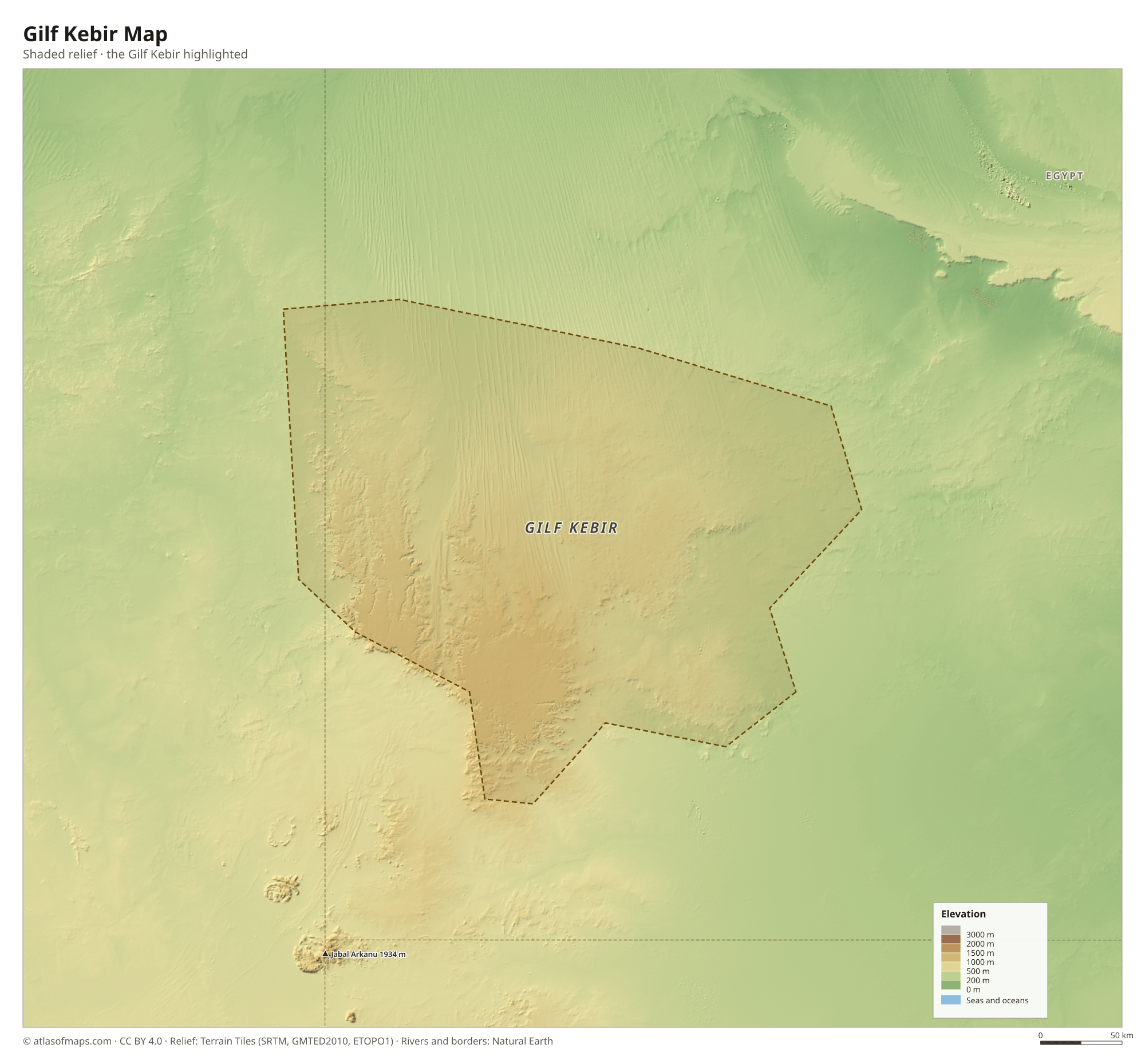 Gilf Kebir Map