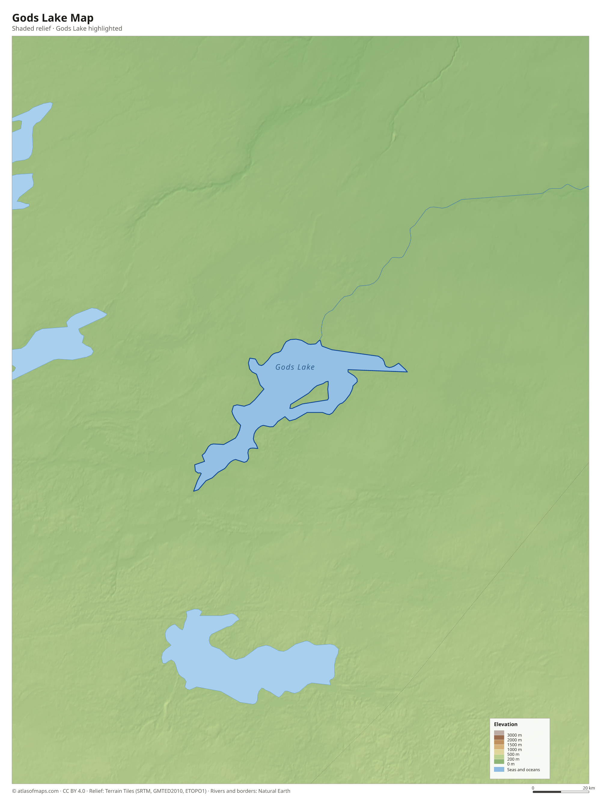 Gods Lake Map