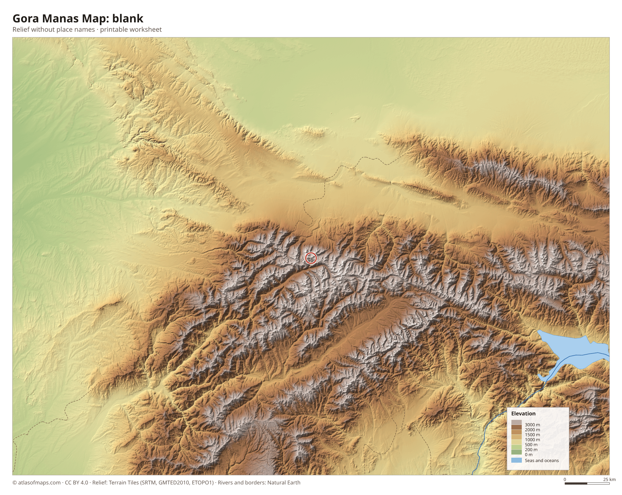 Gora Manas Map without names