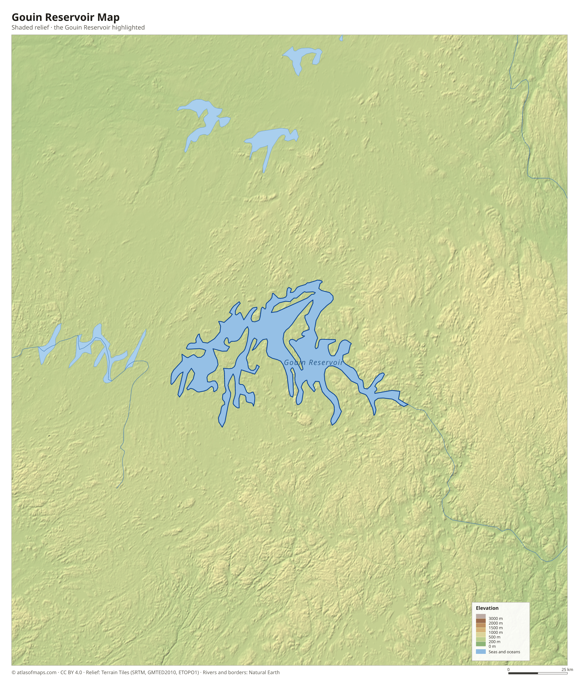 Gouin Reservoir Map
