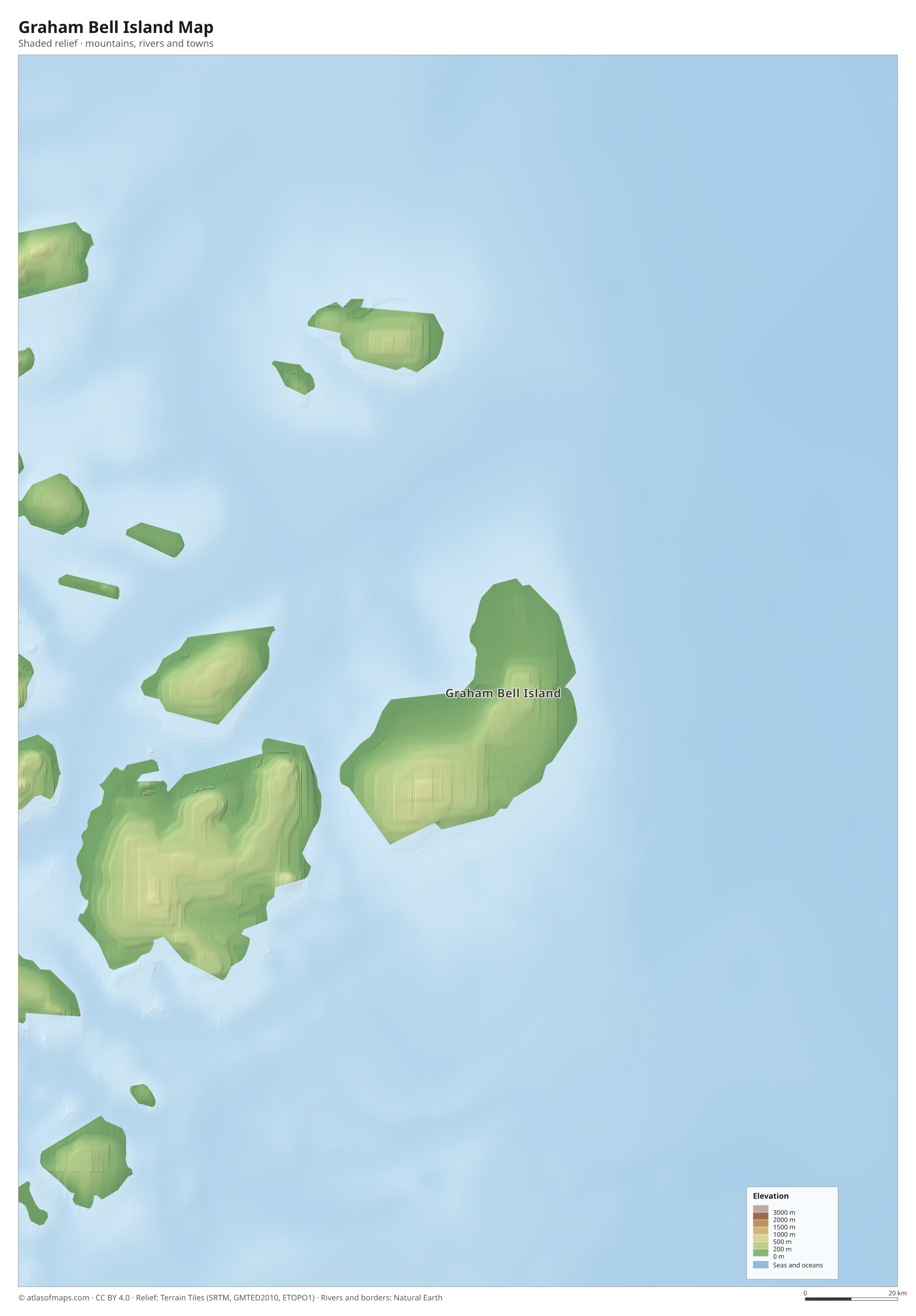 Graham Bell Island Map