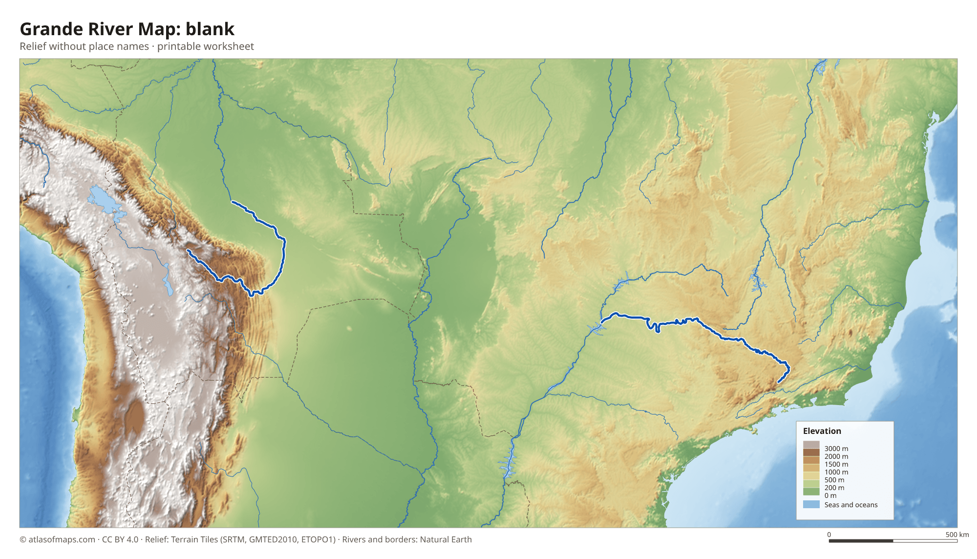 Grande River Map without names