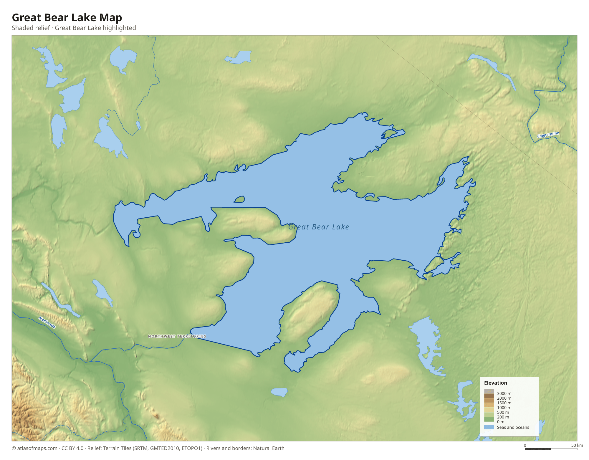 Great Bear Lake Map