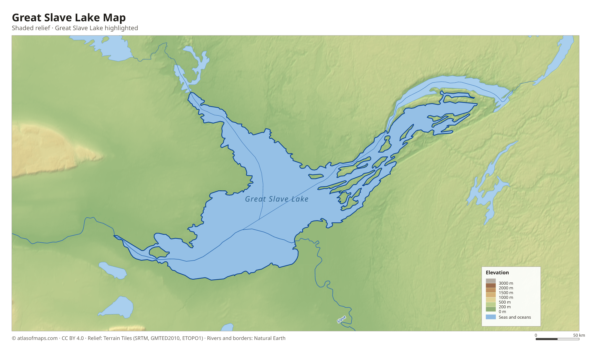 Great Slave Lake Map