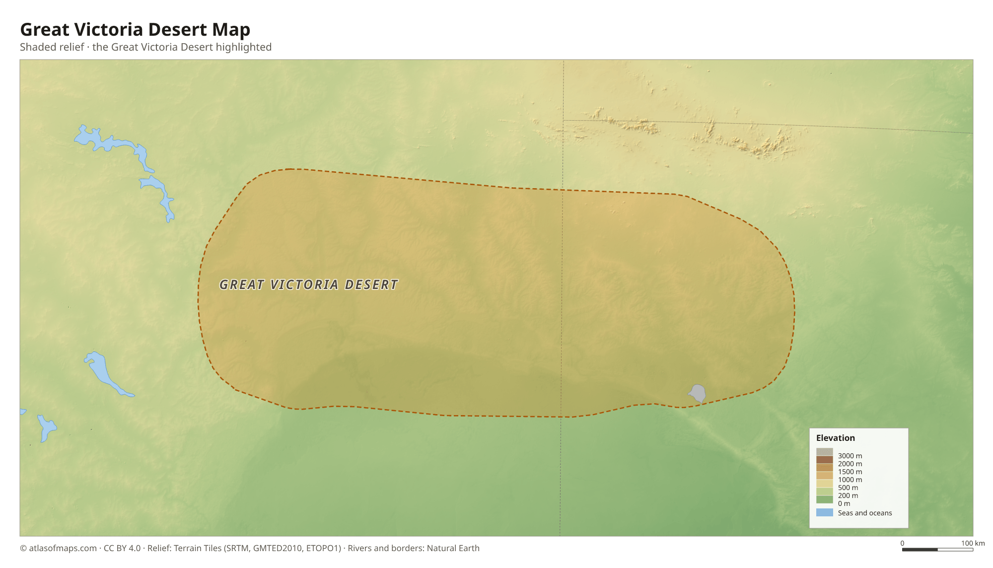 Great Victoria Desert Map