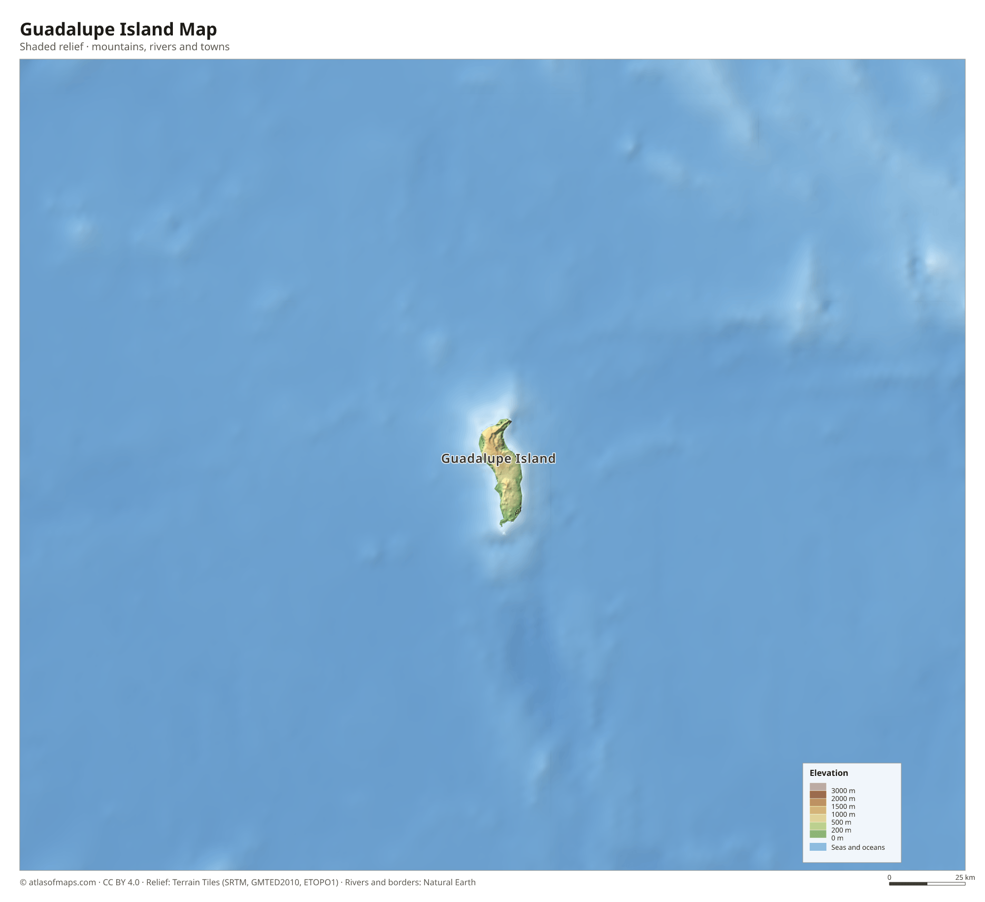 Guadalupe Island Map