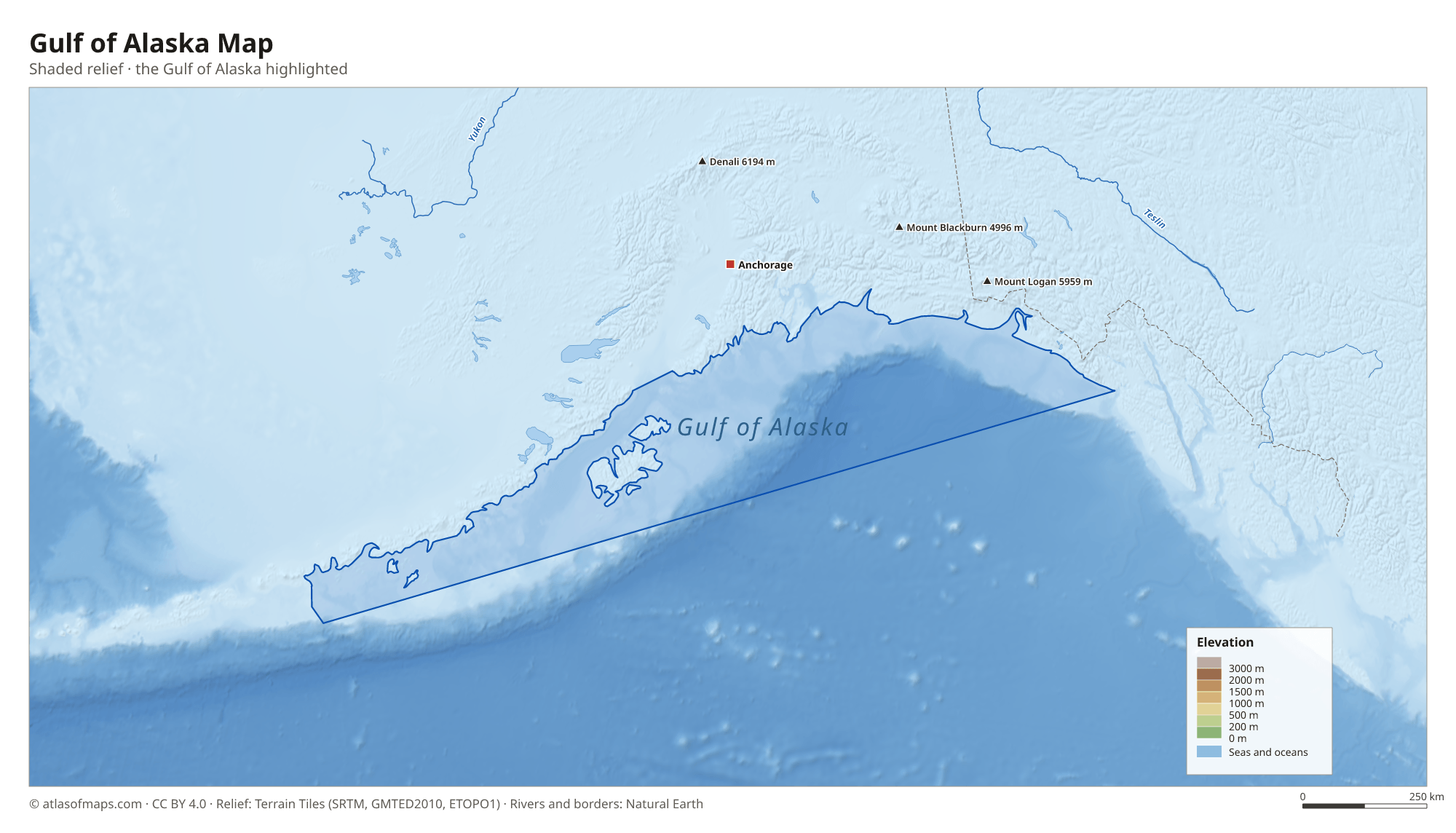 Gulf of Alaska Map