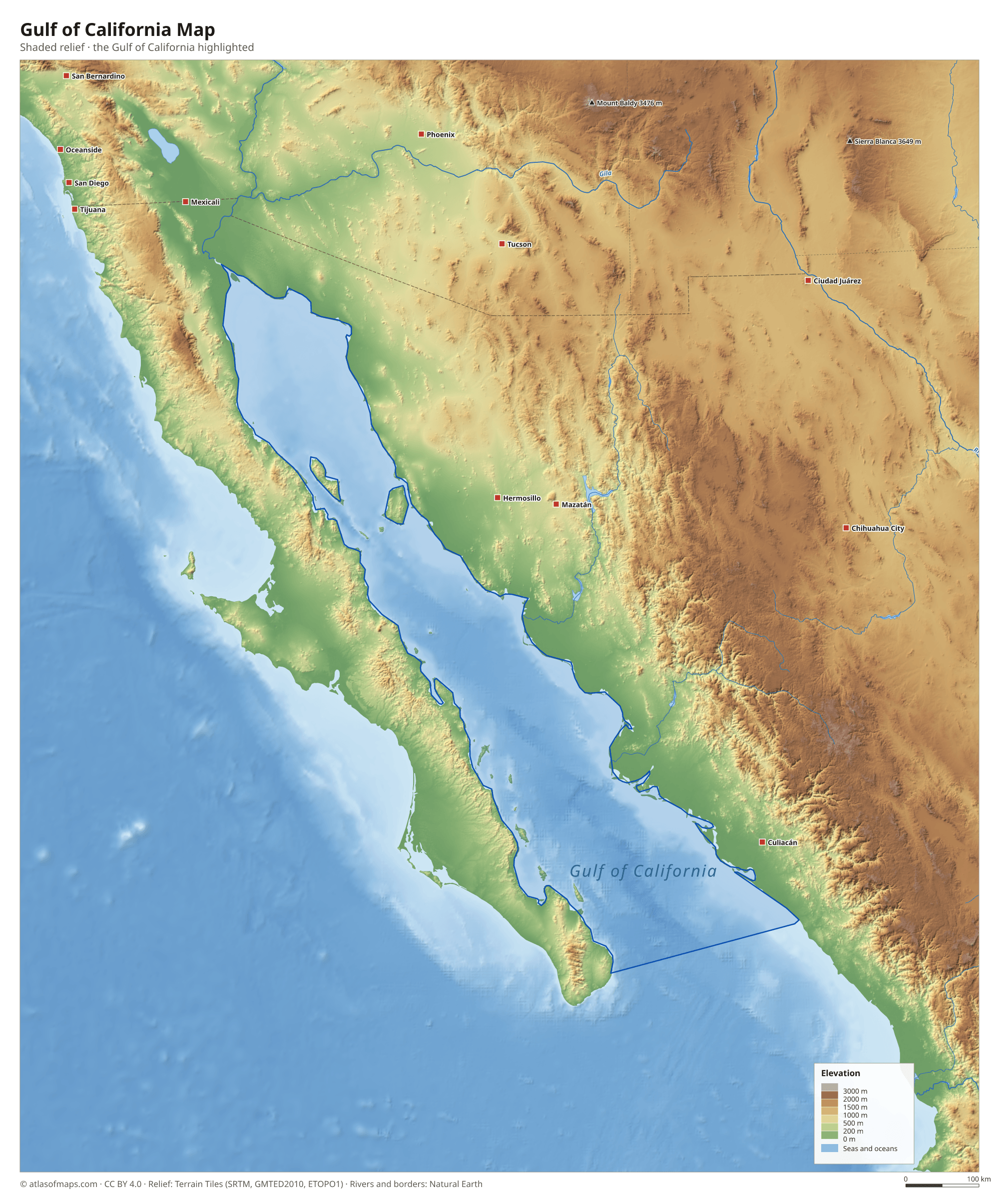 Gulf of California Map