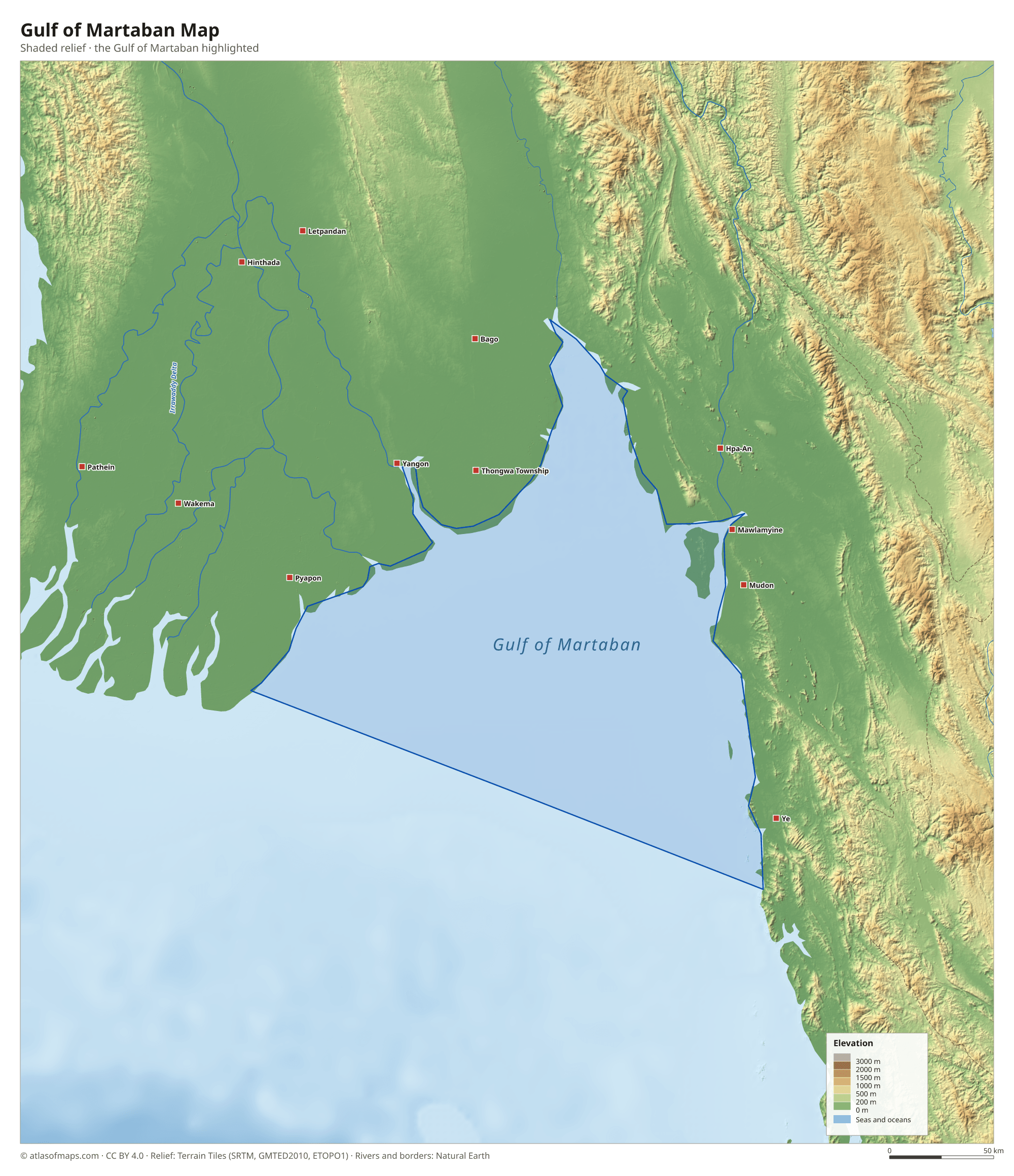 Gulf of Martaban Map