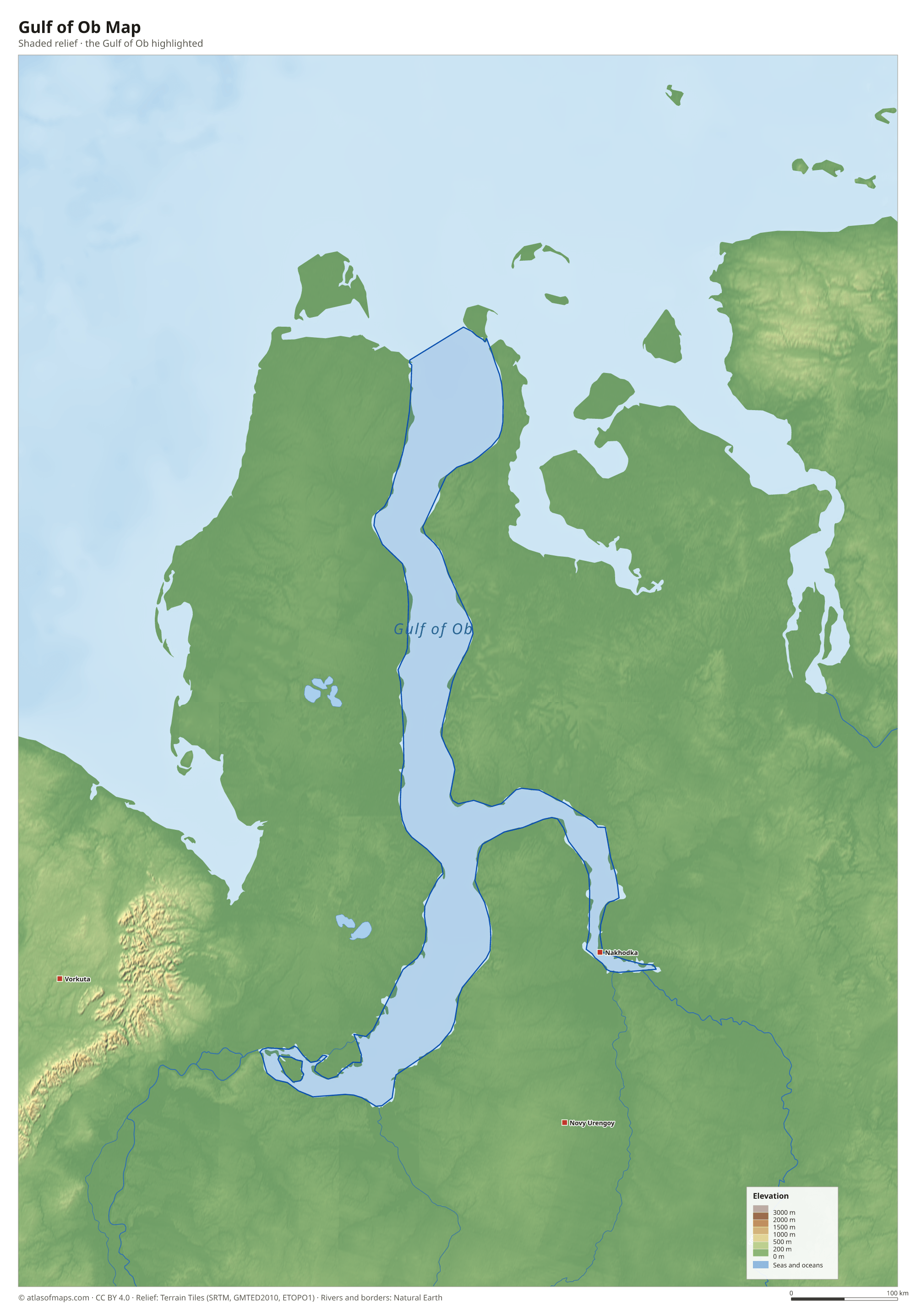 Gulf of Ob Map