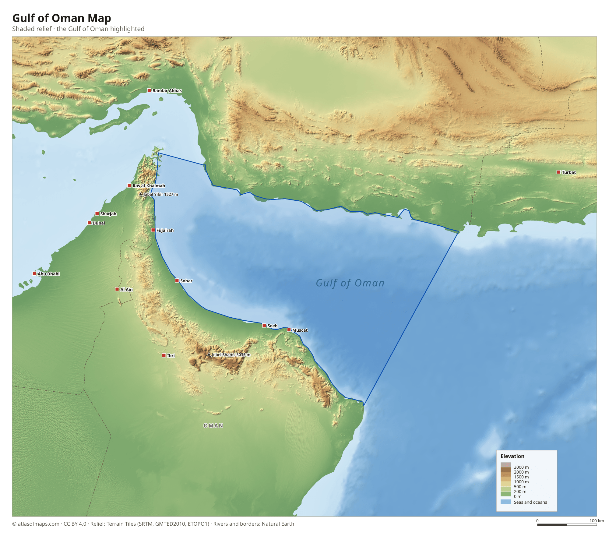 Gulf of Oman Map