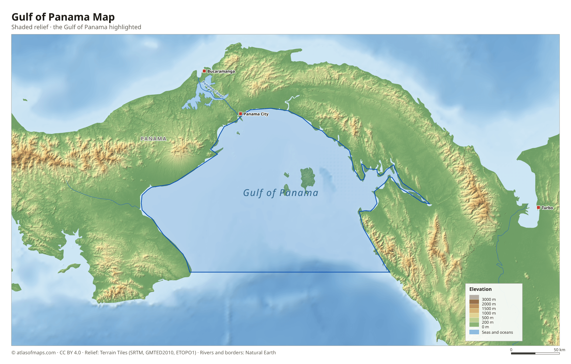 Gulf of Panama Map