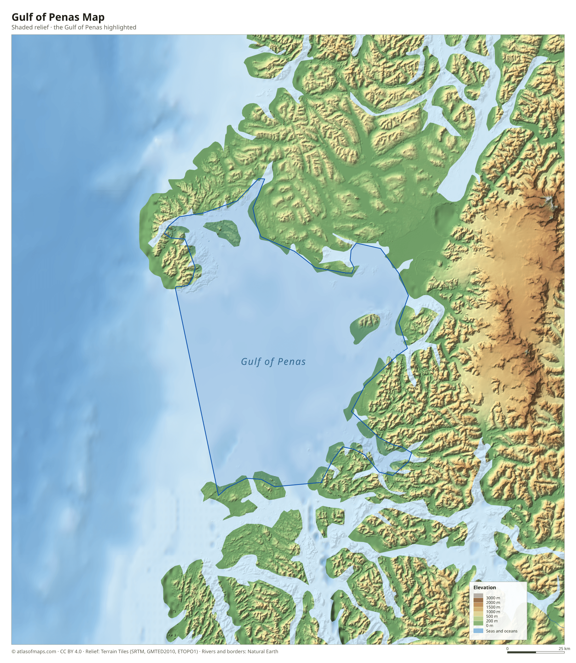 Gulf of Penas Map