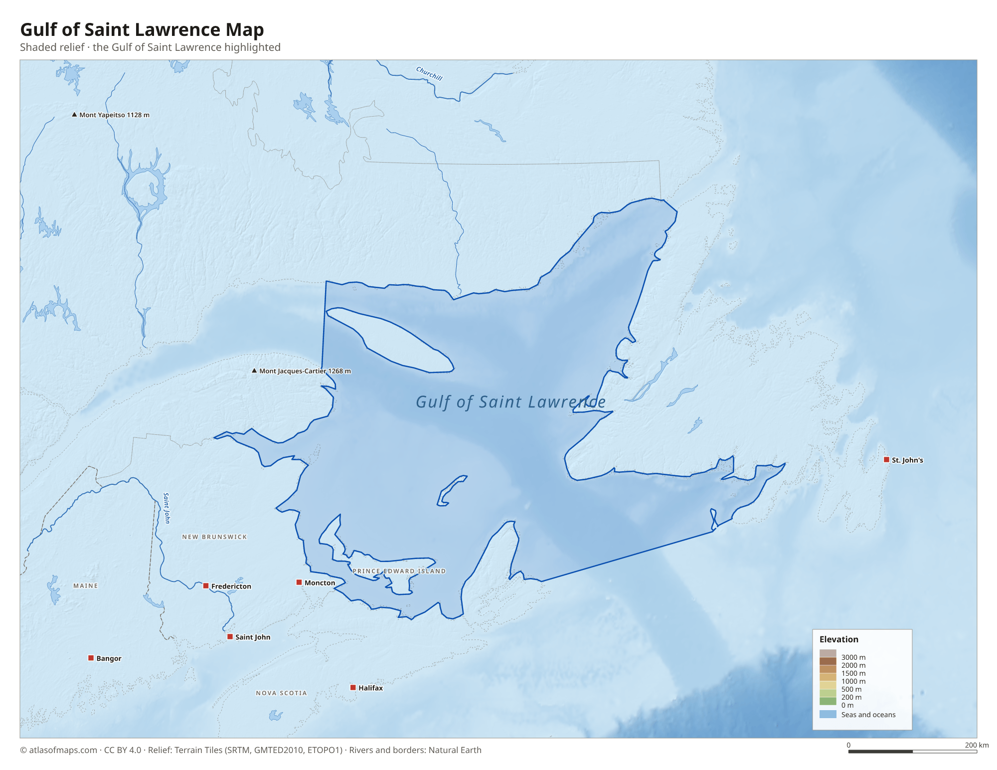 Gulf of Saint Lawrence Map
