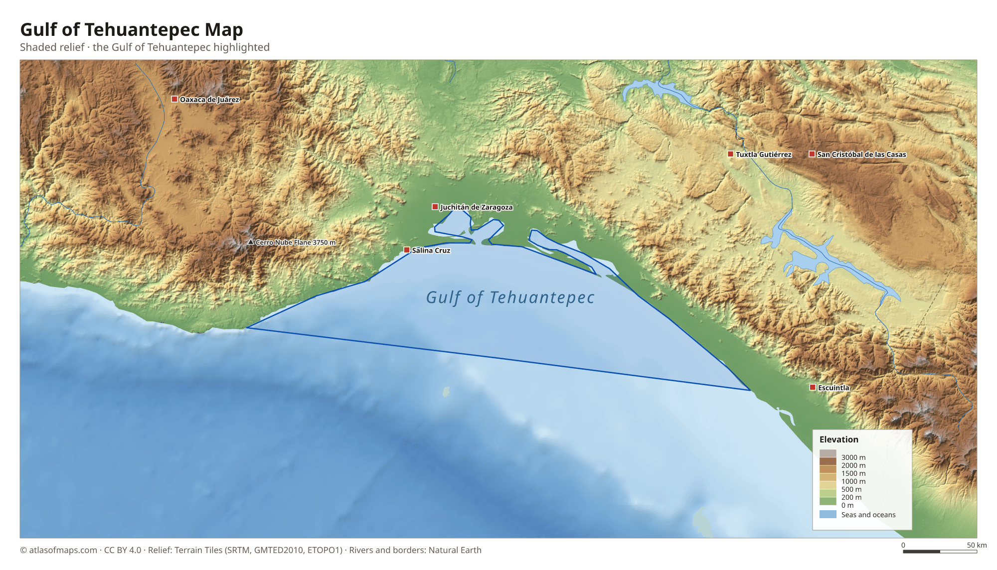 Gulf of Tehuantepec Map