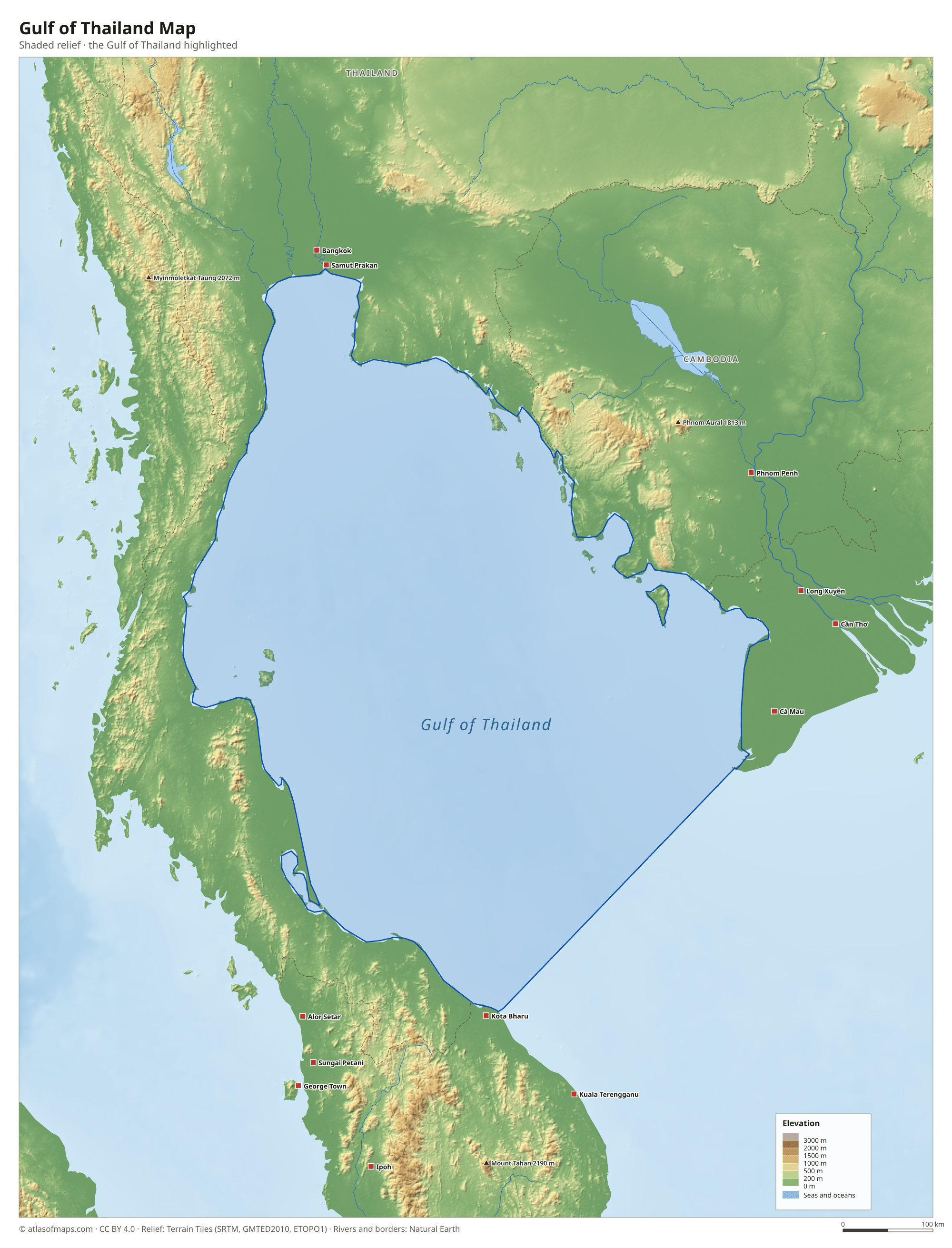 Gulf of Thailand Map