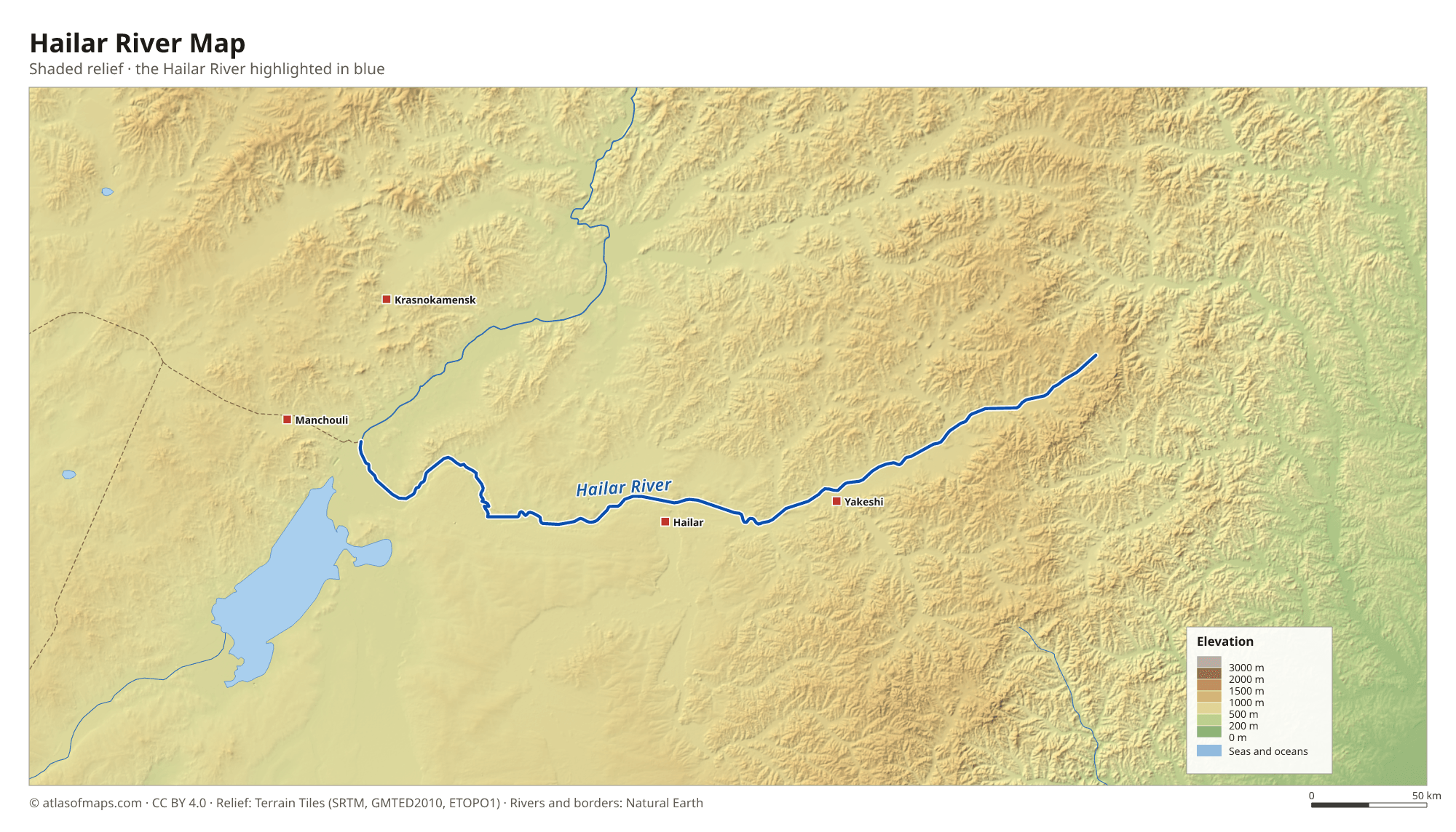 Hailar River Map