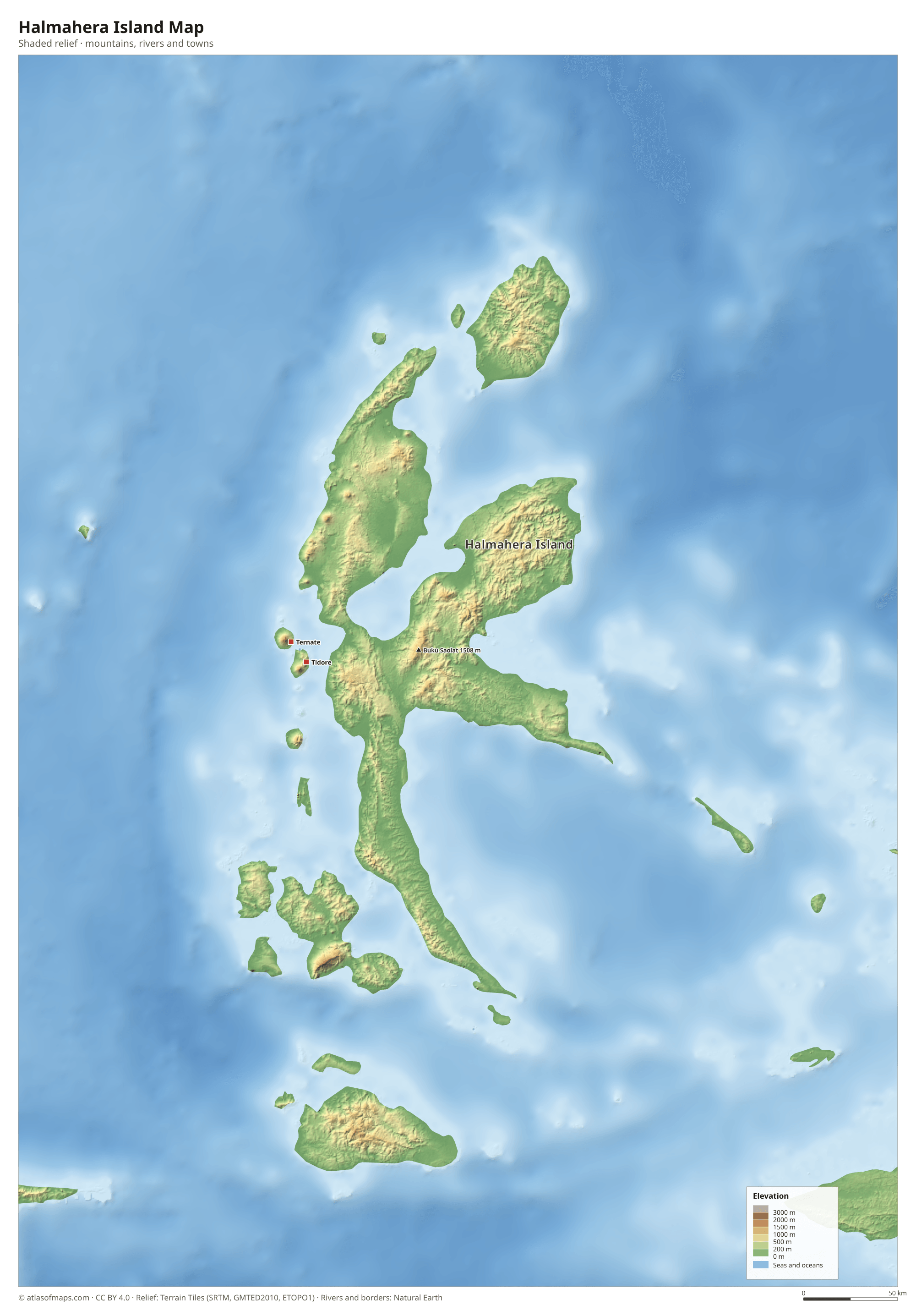 Halmahera Island Map