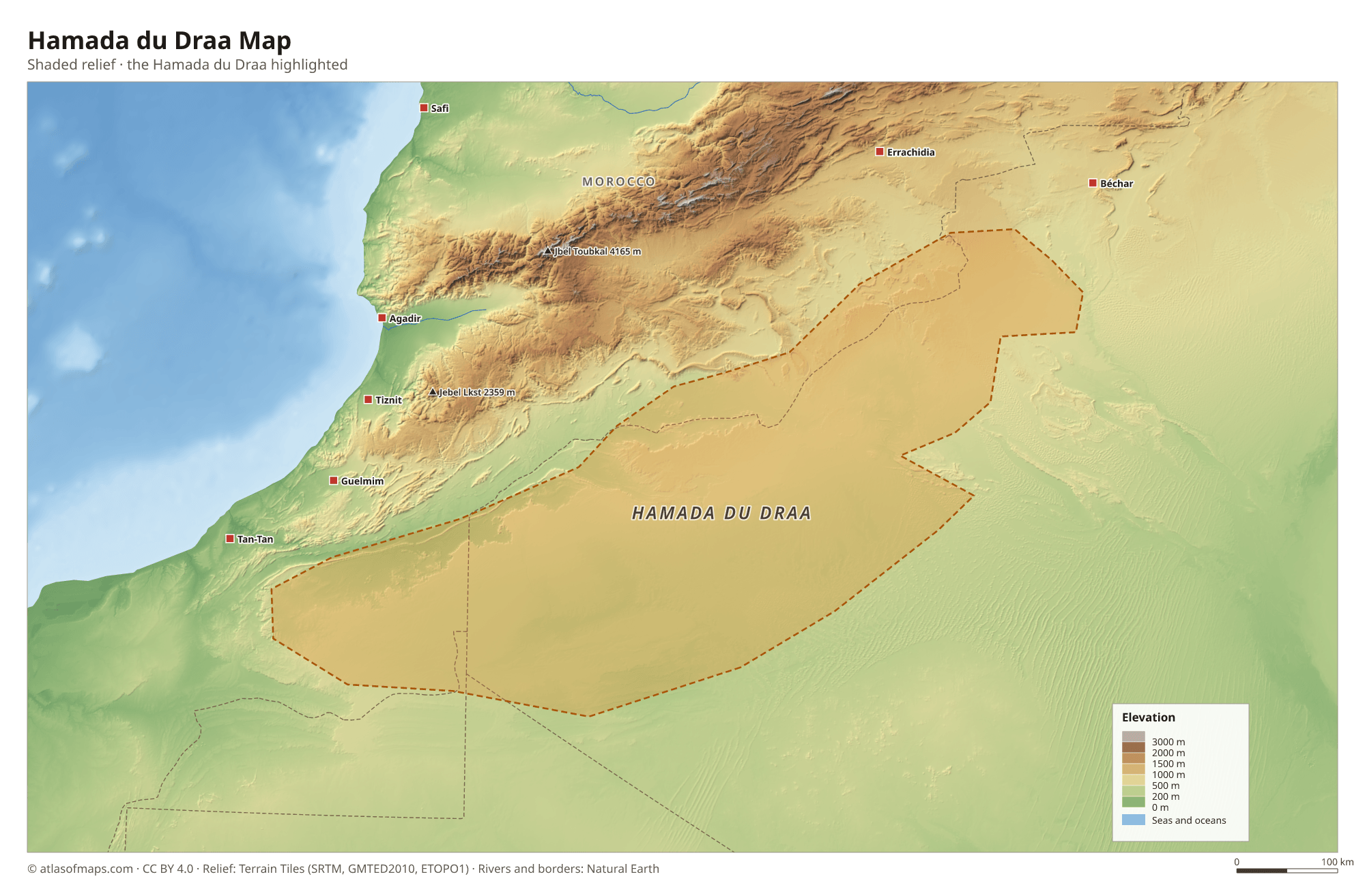 Hamada du Draa Map