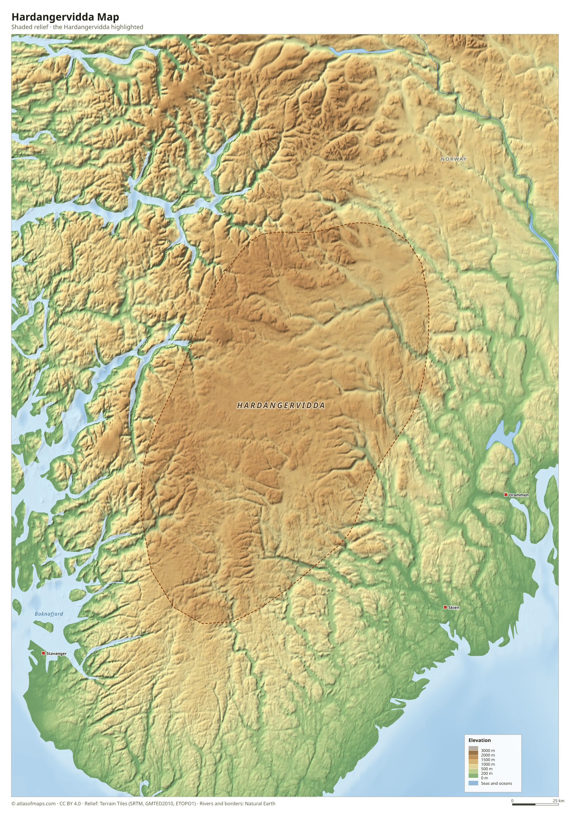 Hardangervidda Map